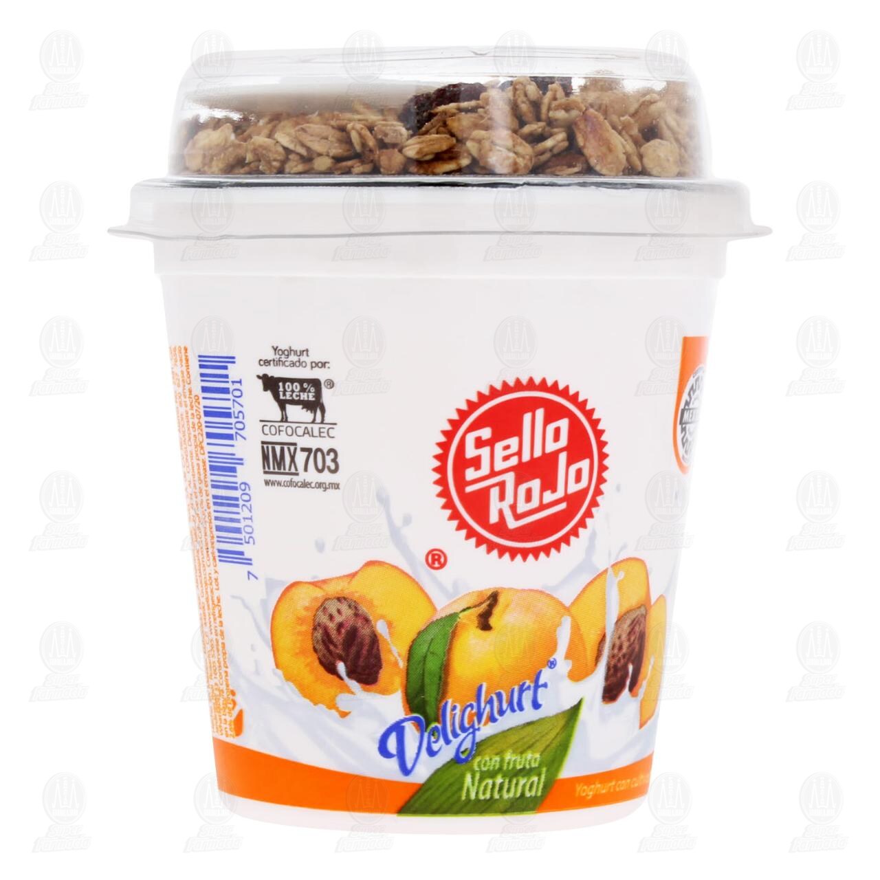 Yoghurt Sello Rojo Delighurt con Durazno + Granola, 220 gr. image number 0