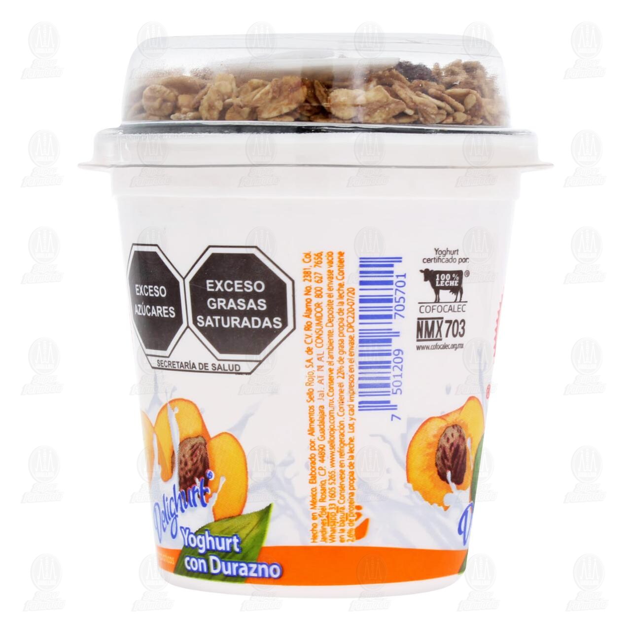 Yoghurt Sello Rojo Delighurt con Durazno + Granola, 220 gr. image number 2