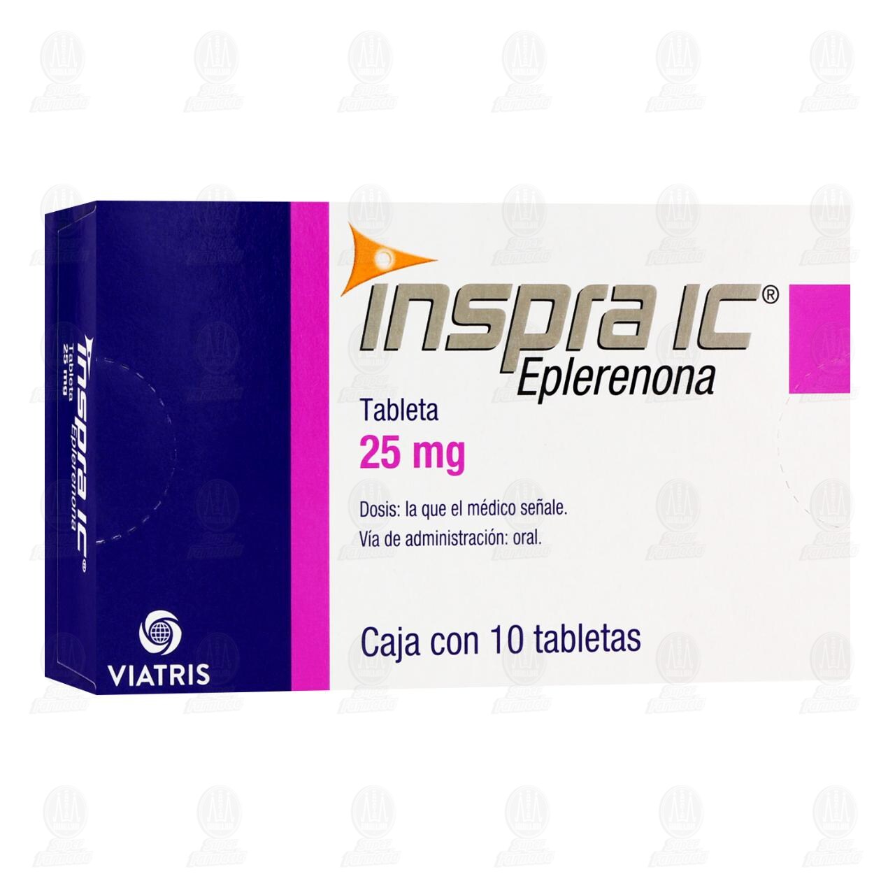 Inspra IC 25 mg, 10 tabletas. image number 0