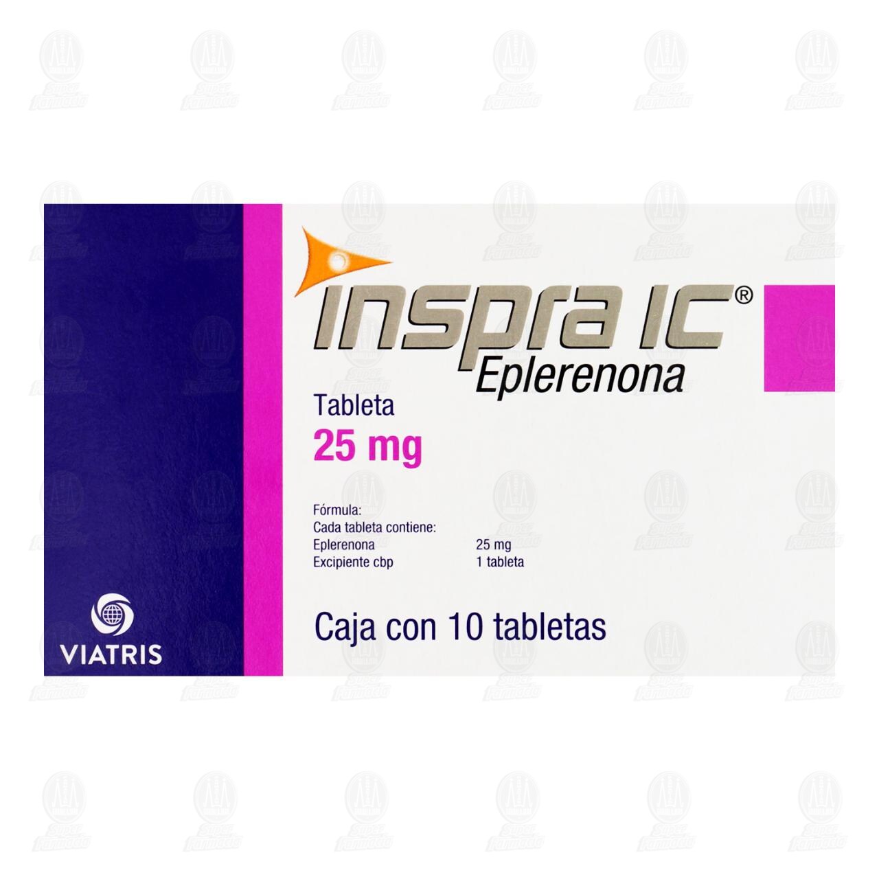 Inspra IC 25 mg, 10 tabletas. image number 2