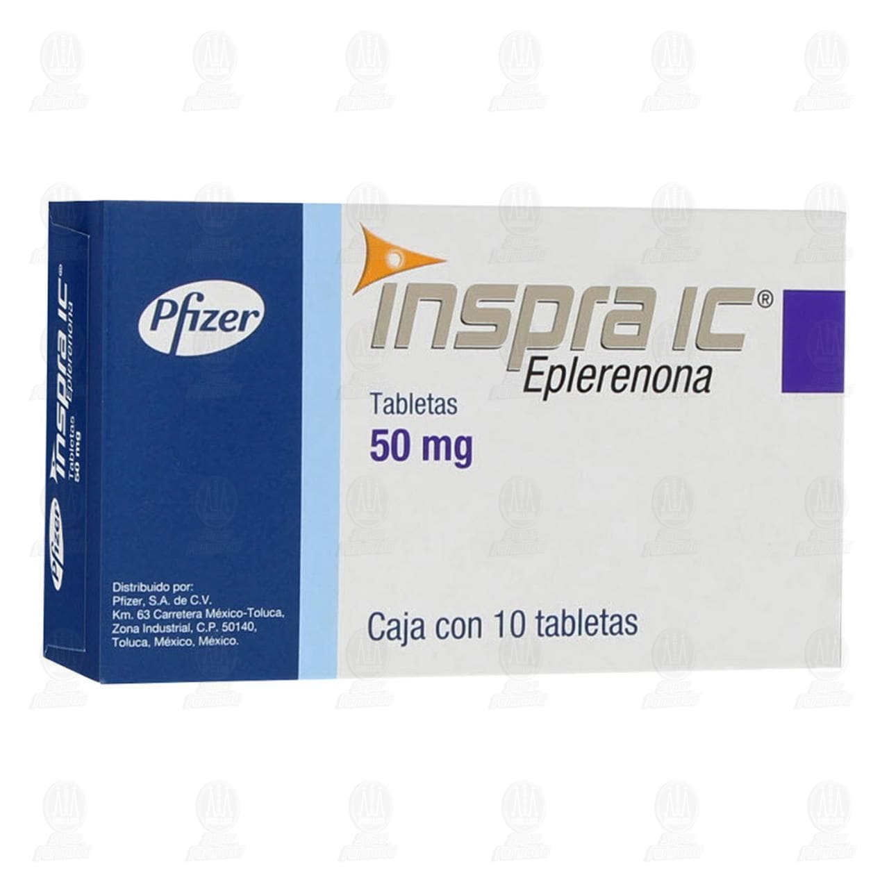 Imagen para Inspra IC 50 mg, 10 Tabletas.
