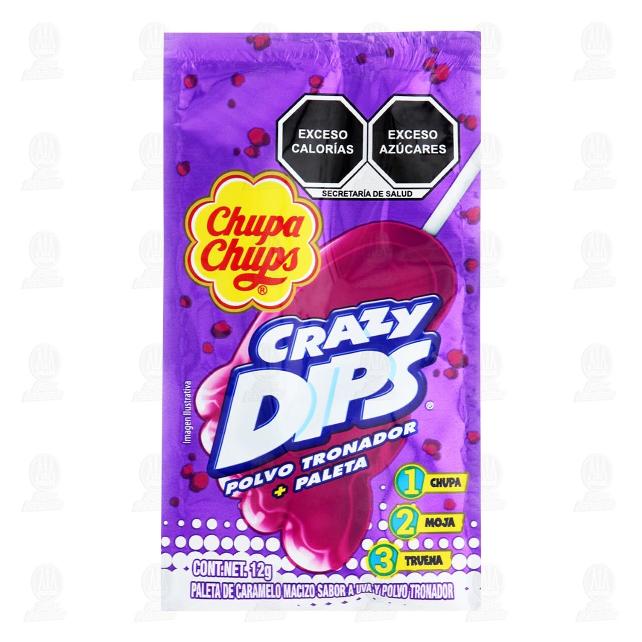 Paleta de Caramelo Chupa Chups Crazy Dips, 12 gr. image number 0