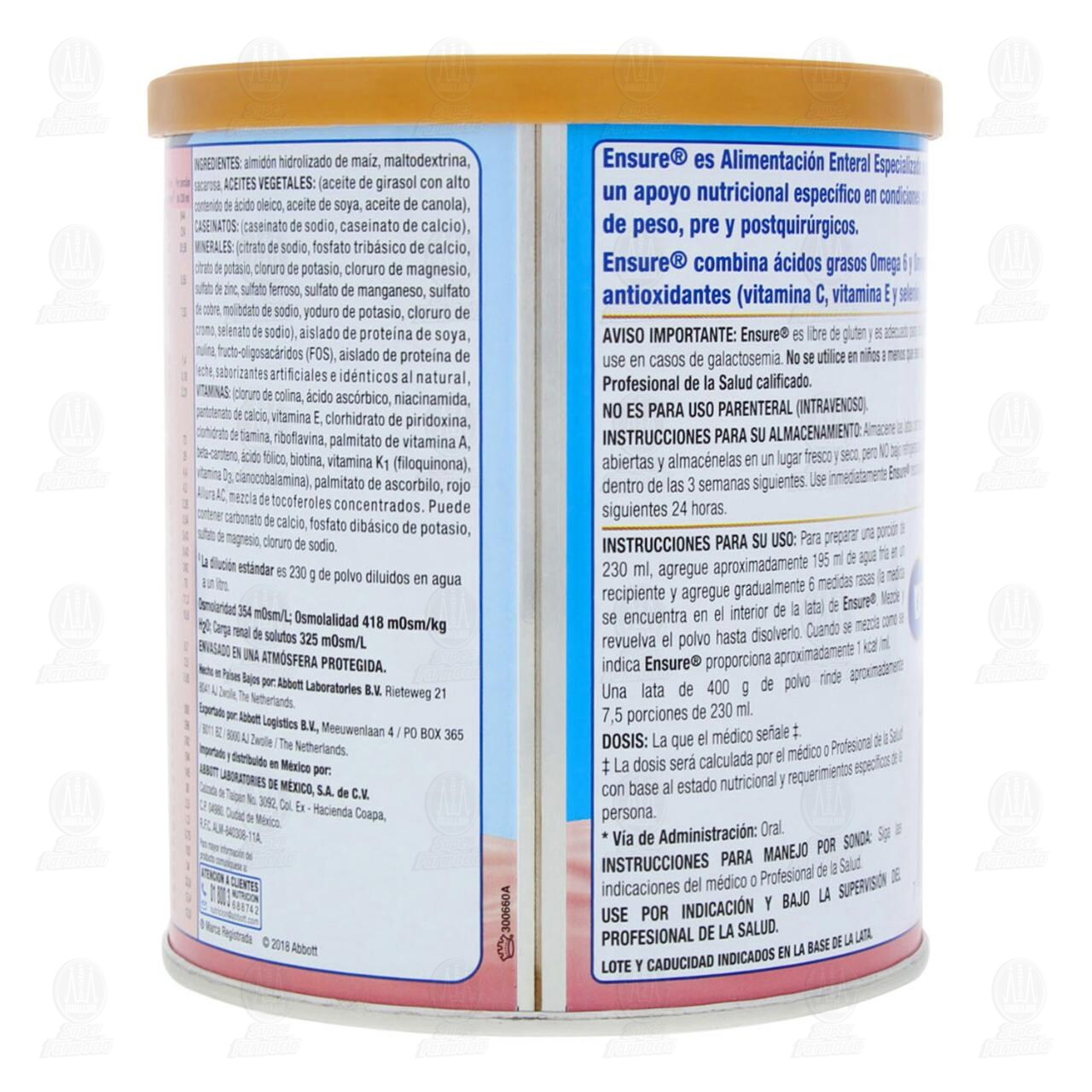 Ensure en Polvo Sabor a Fresa, 400 gr. image number 2