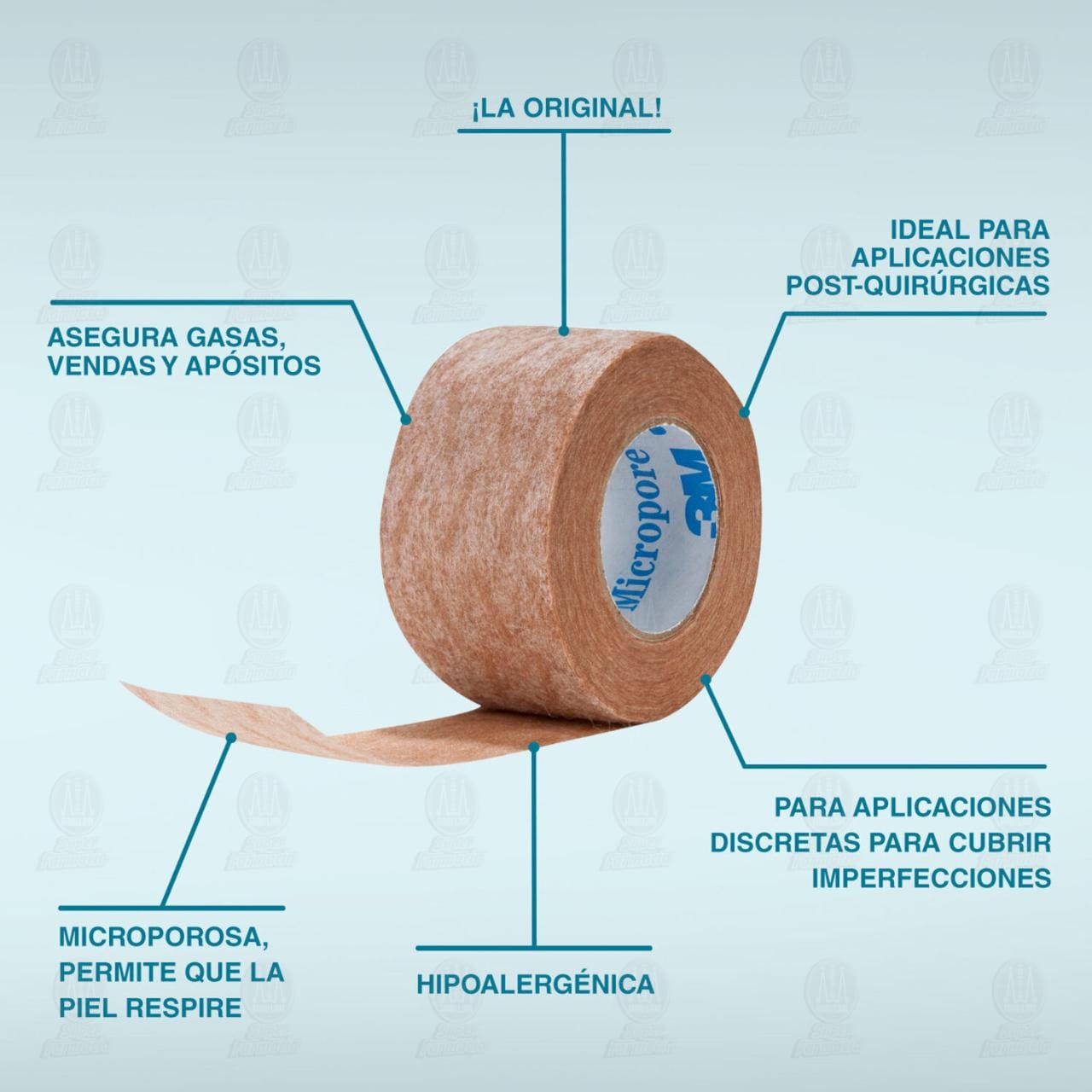 3M Nexcare Cinta Micropore Piel 1.25cm x 5m, 1 pz. image number 4