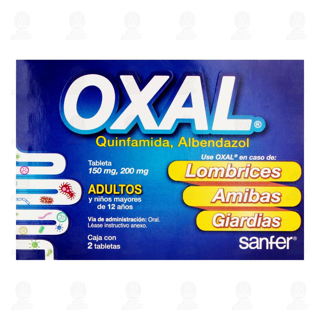 Oxal 150mg/200mg, 2 Tabletas. image number 1