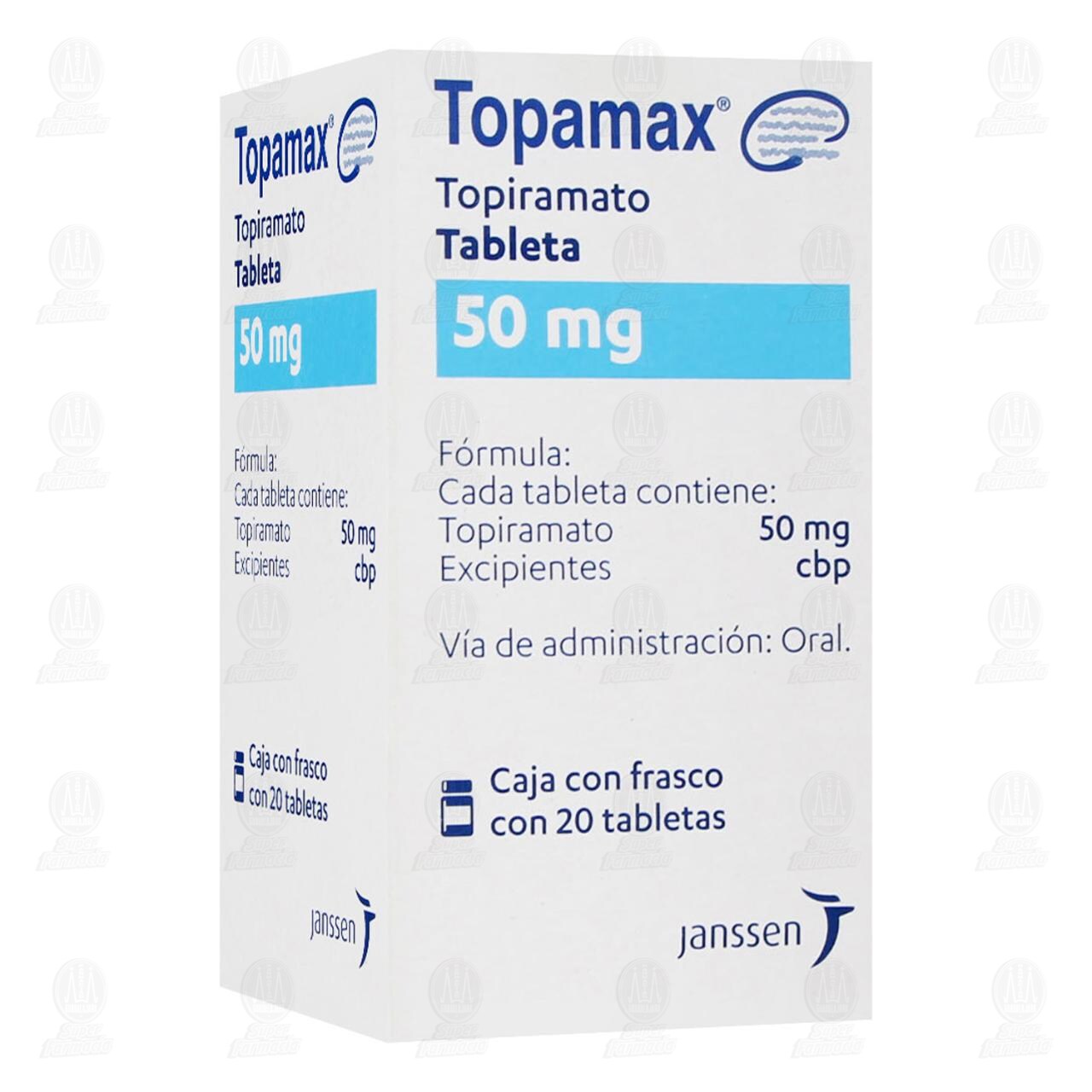 Topamax 50 mg, 20 Tabletas. image number 0