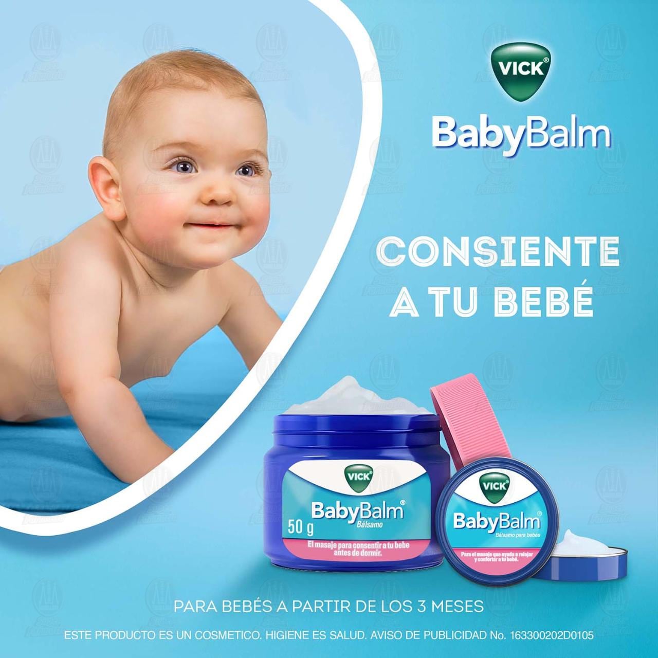 Vick BabyBalm Bálsamo para Bebés, 50 gr.