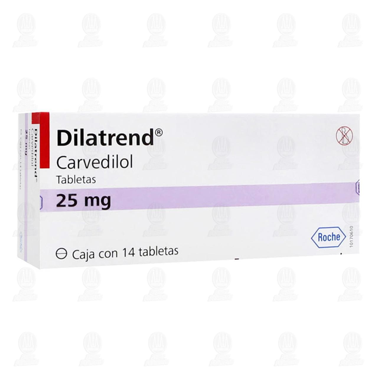 Imagen para Dilatrend 25 mg, 14 Tabletas.