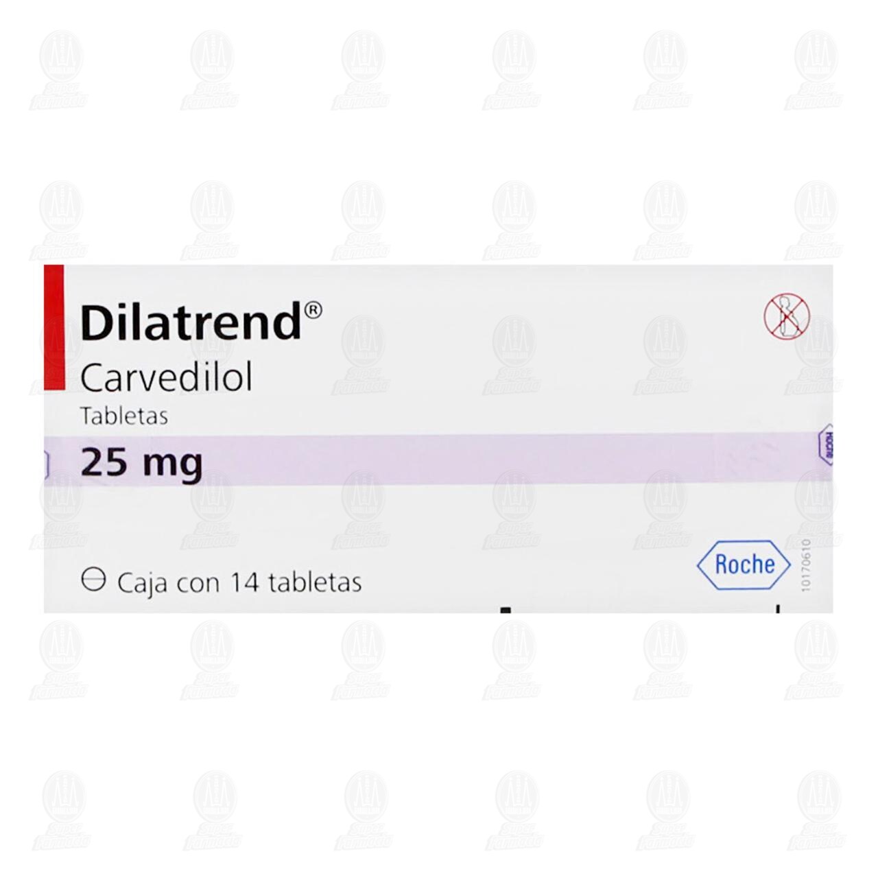 Dilatrend 25 mg, 14 Tabletas. image number 1