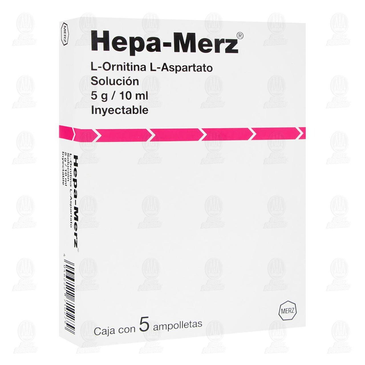 Hepa Merz 5g/10ml 5 Ampolletas, Soluci&oacute;n Inyectable. image number 0