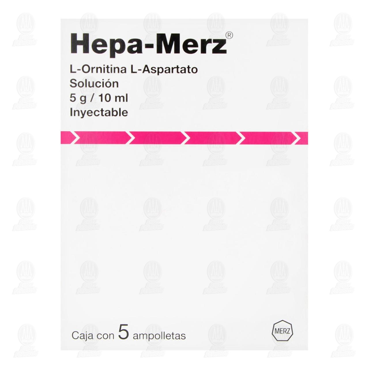 Hepa Merz 5g/10ml 5 Ampolletas, Soluci&oacute;n Inyectable. image number 1