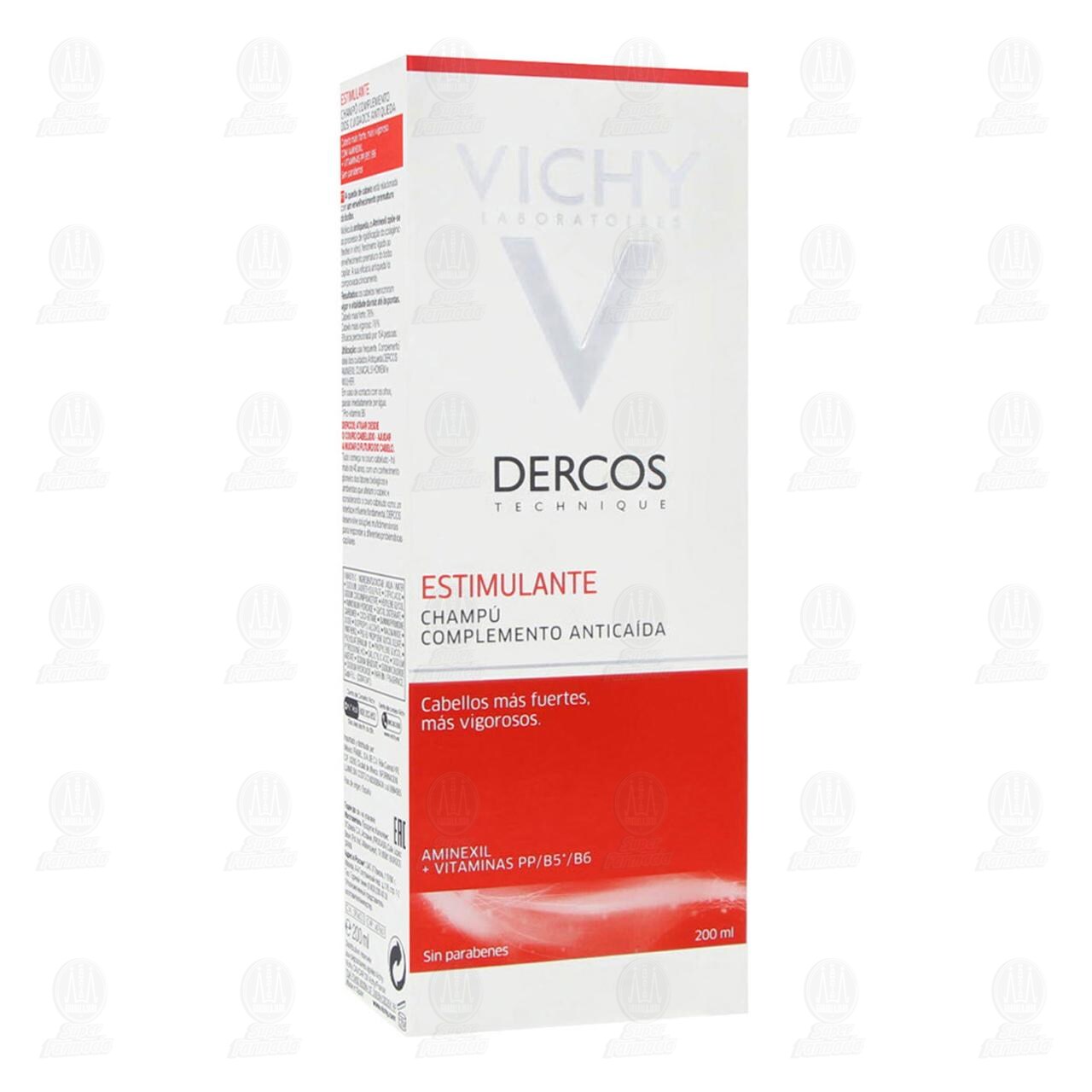 Vichy Shampoo Estimulante Dercos Technique Anticaída, 200 ml.
