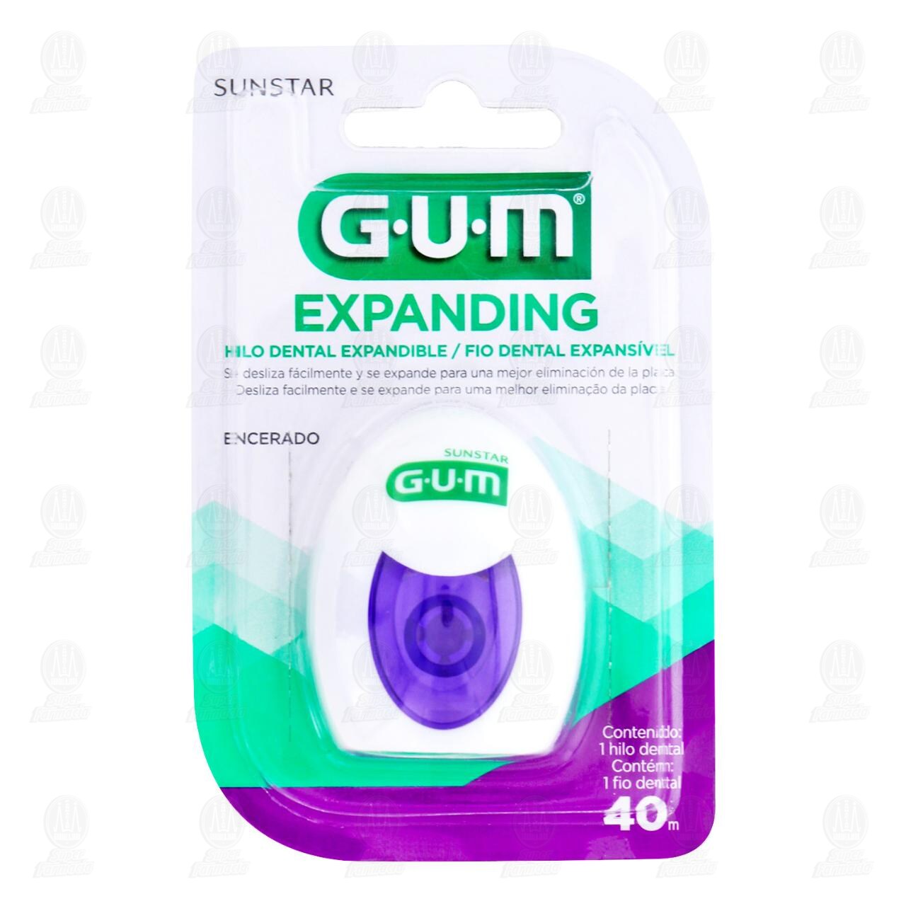 Hilo Dental Gum Expanding Encerado, 40 m.