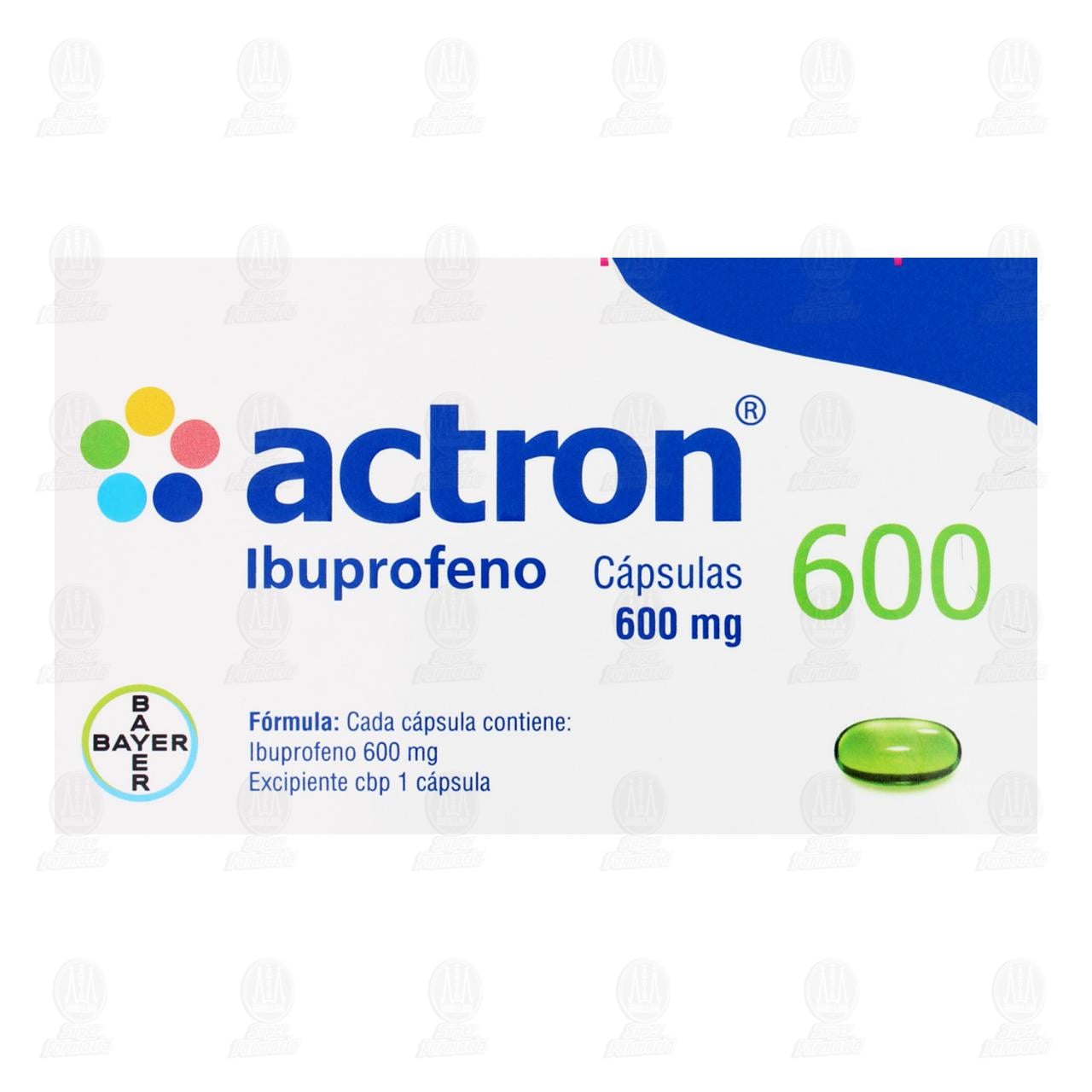 Actron 600 mg, 10 C&aacute;psulas. image number 2