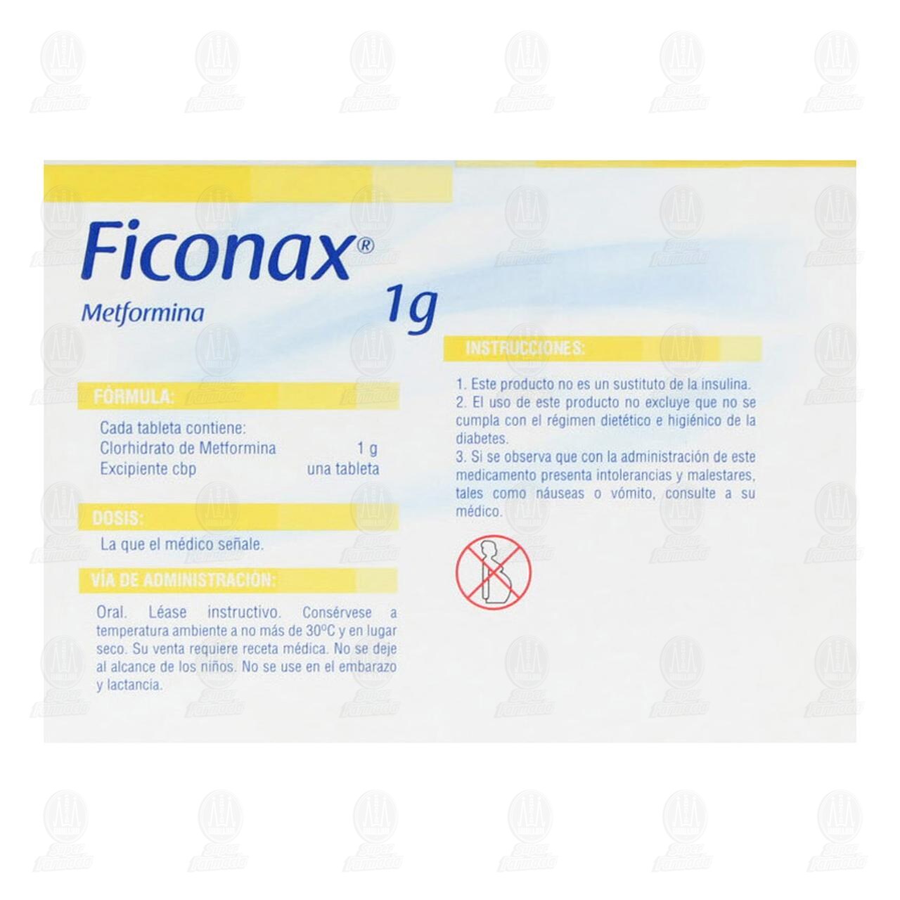 Ficonax 1 gr, 30 Tabletas. image number 2