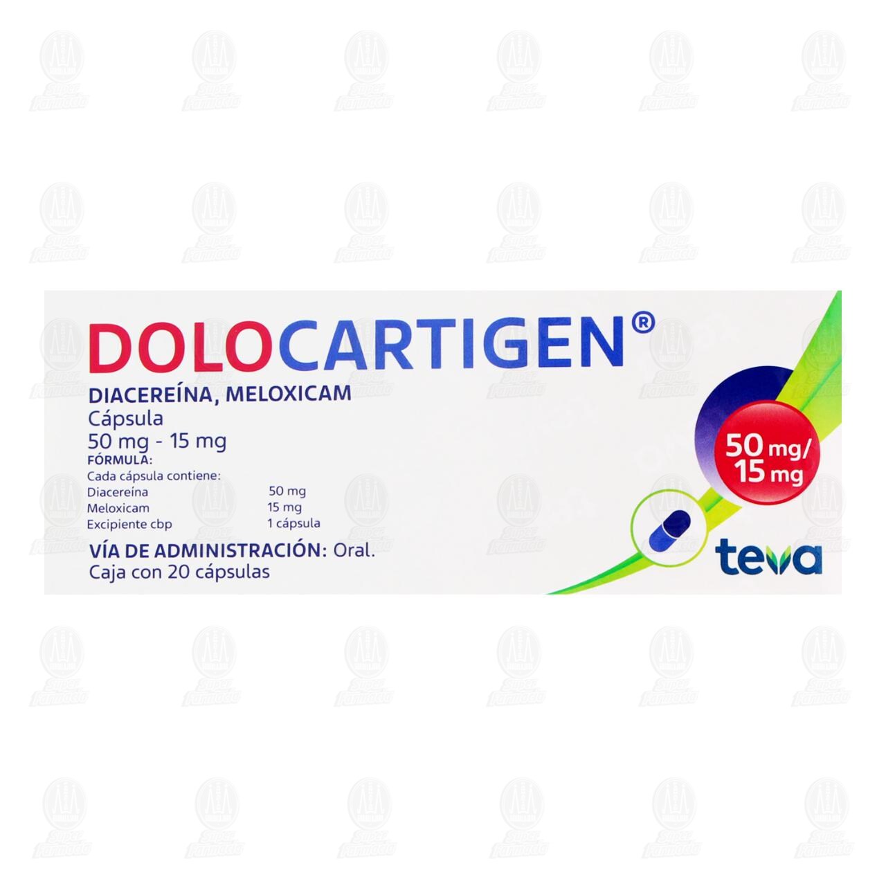 Dolocartigen 50mg/15mg, 20 C&aacute;psulas. image number 2