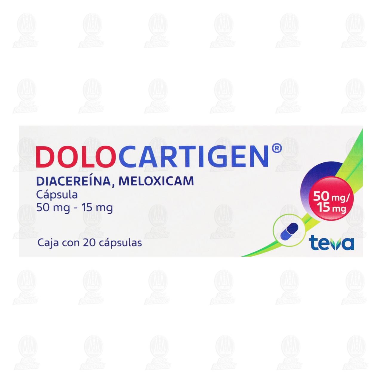 Dolocartigen 50mg/15mg, 20 C&aacute;psulas. image number 1