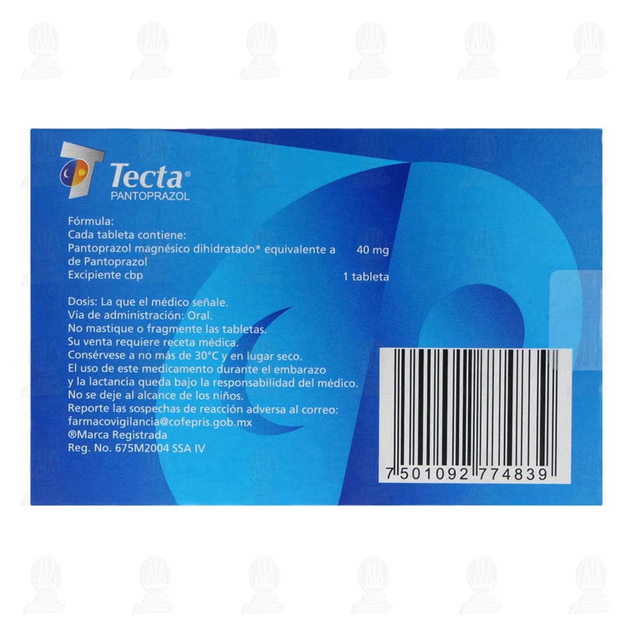 Tecta 40 mg, 14 Tabletas. image number 2