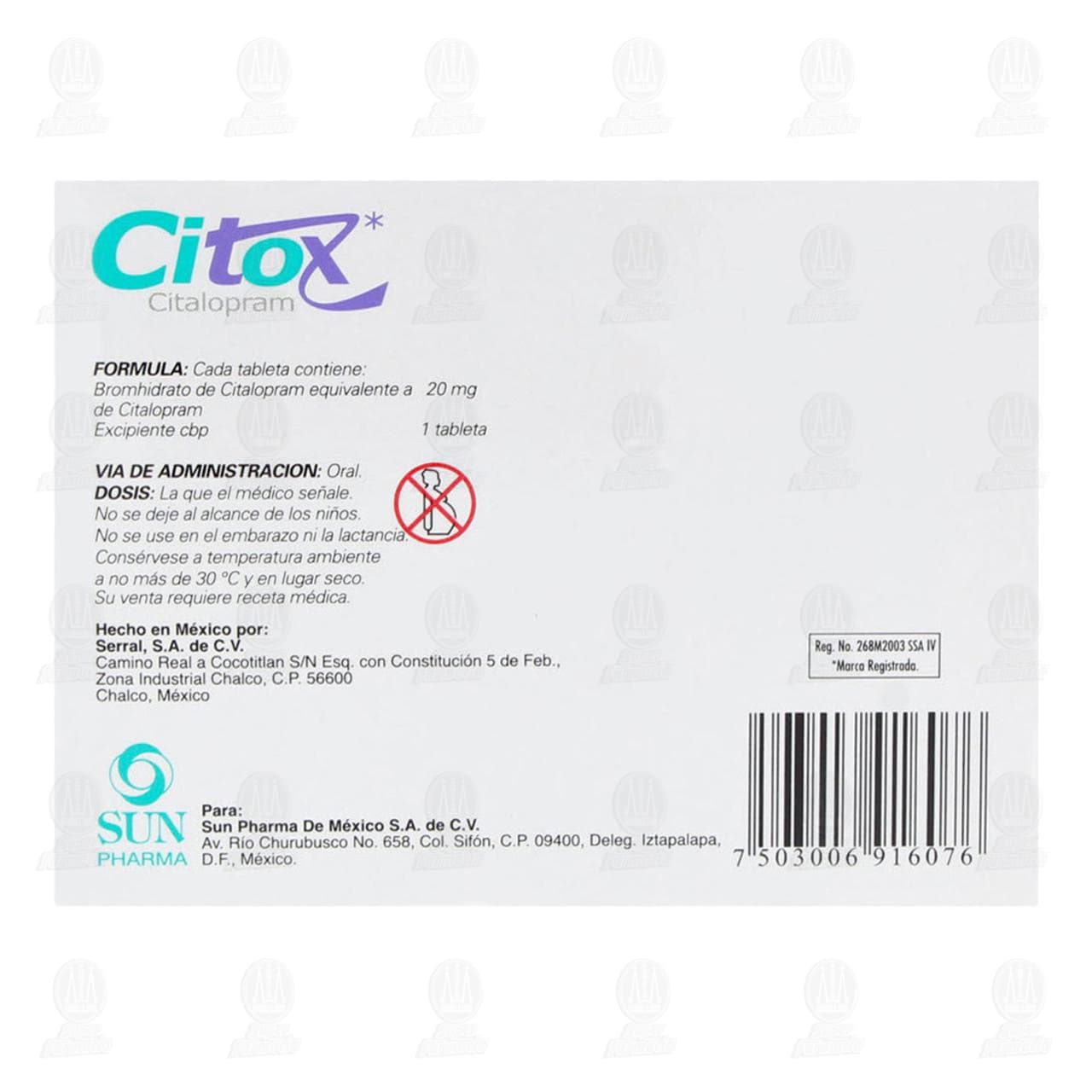 Citox 20 mg, 14 Tabletas. image number 2