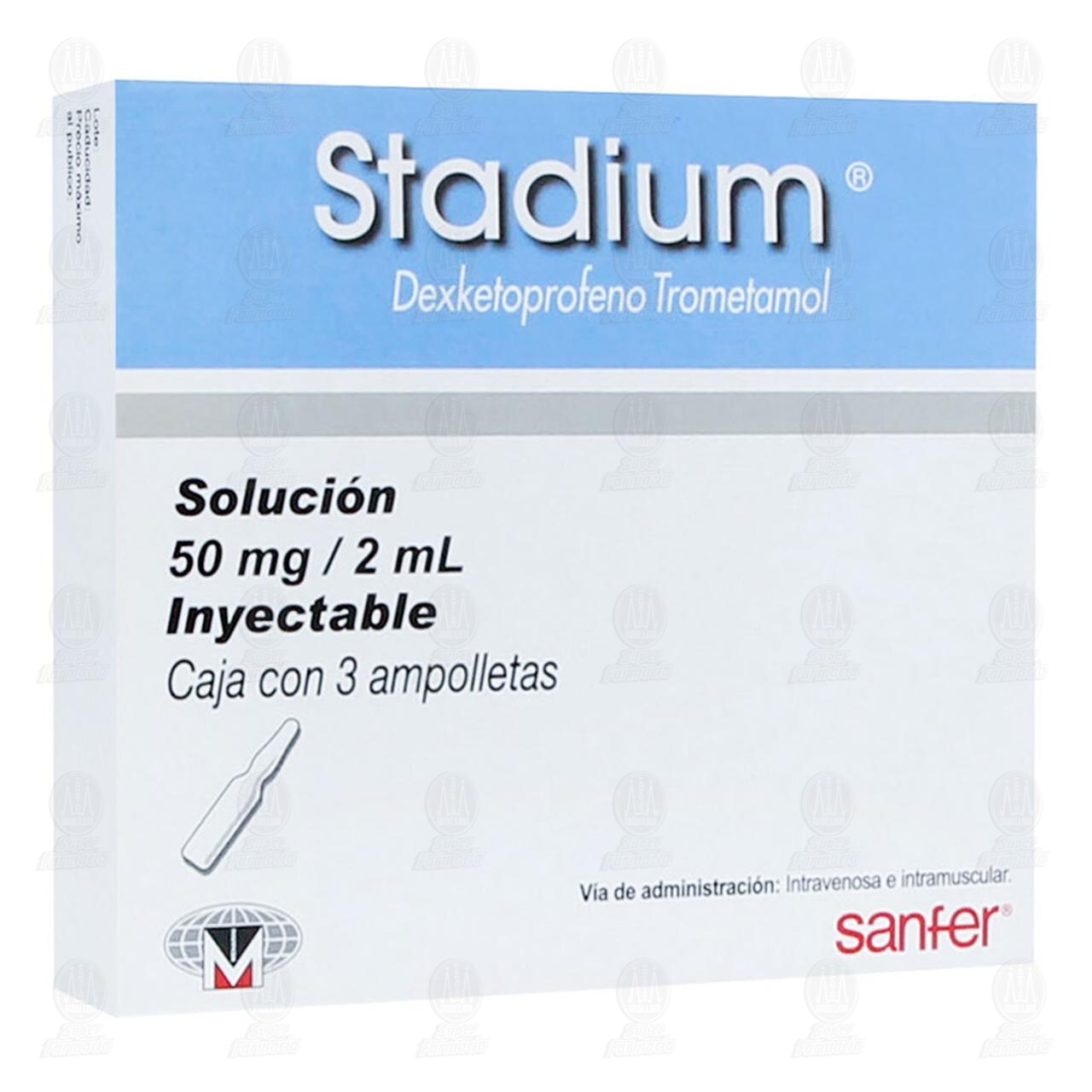 Stadium 50mg/2ml Soluci&oacute;n Inyectable 3 Ampolletas, 2 ml c/u. image number 0