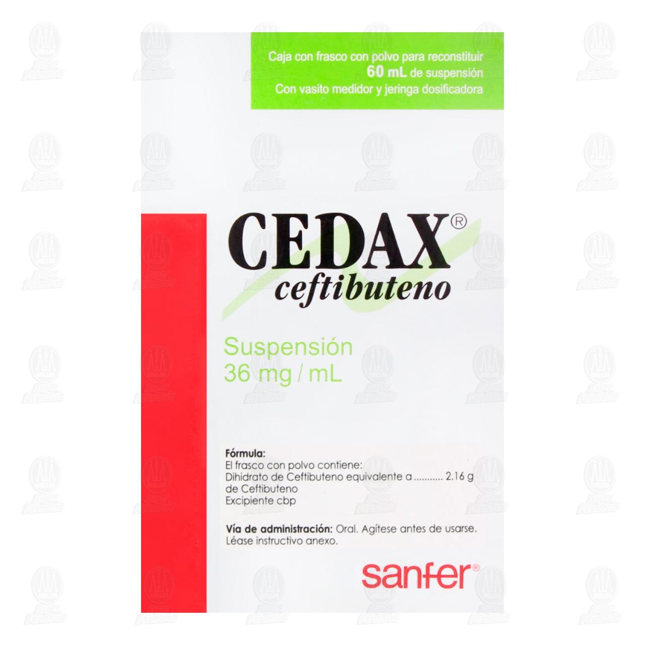 &nbsp;Cedax 36mg/ml Suspensi&oacute;n, 60 ml. image number 2