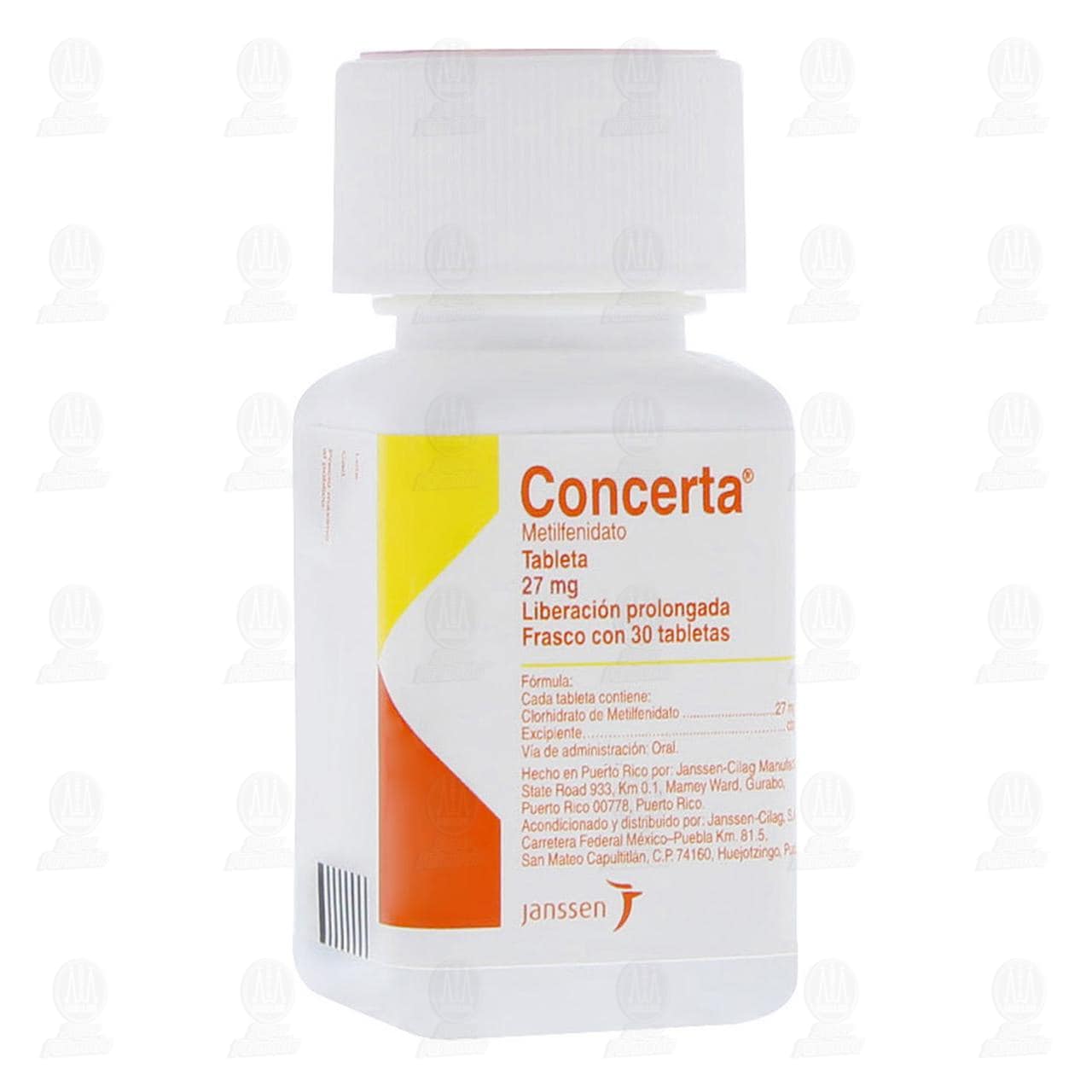 Concerta 27 mg, 30 Tabletas. image number 0