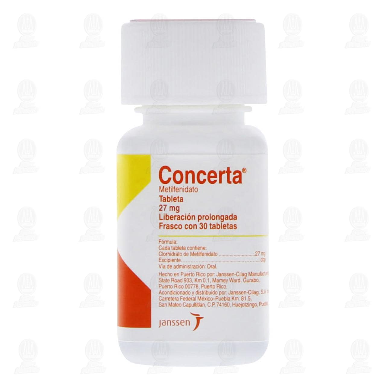 Concerta 27 mg, 30 Tabletas. image number 1