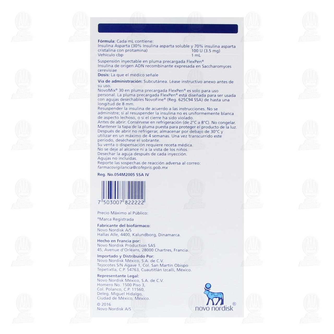 Novomix 30 Flexpen Suspensi&oacute;n Inyectable 5 Plumas Precargadas, 3 ml. image number 2
