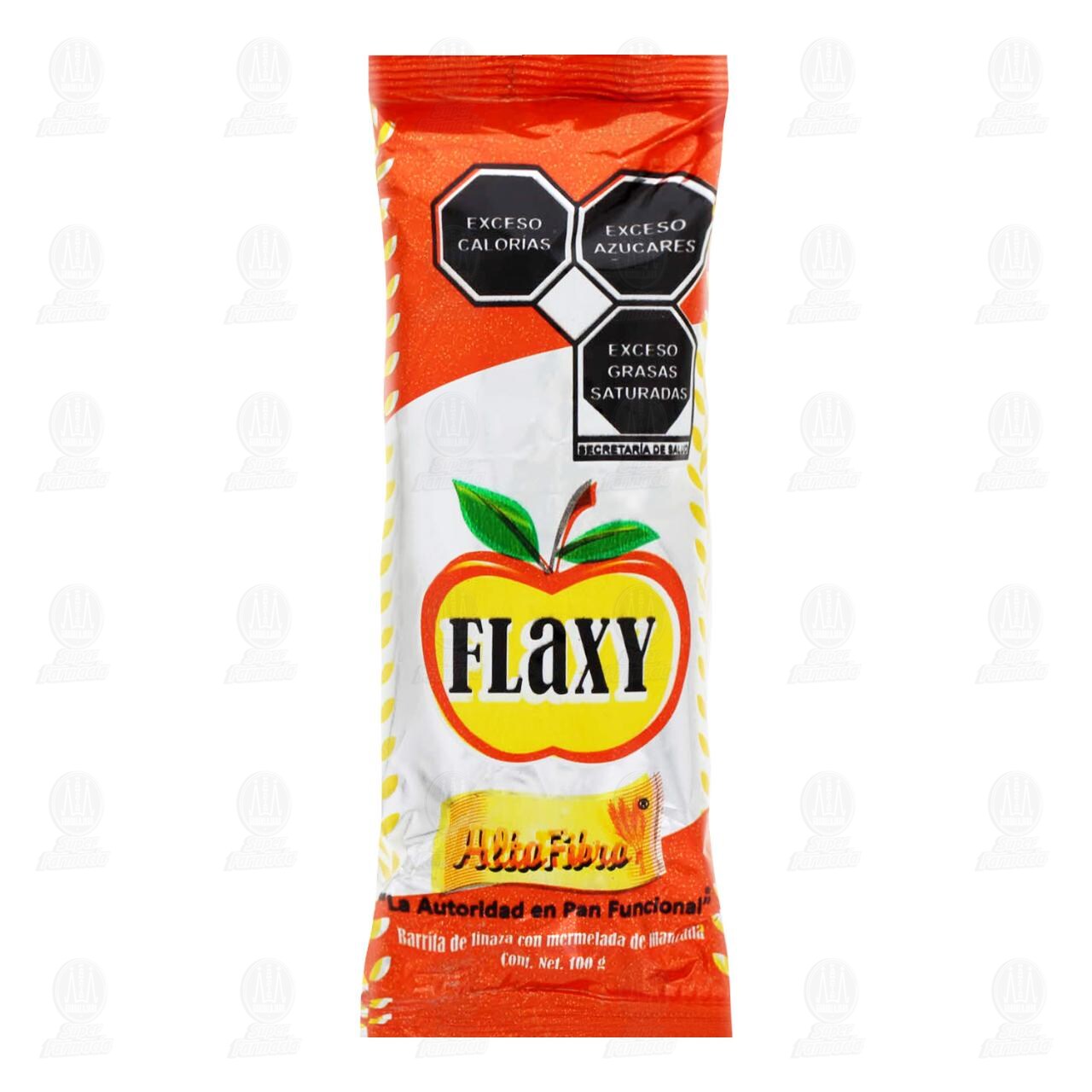 Barra de Linaza Flaxy con Manzana, 100 gr.