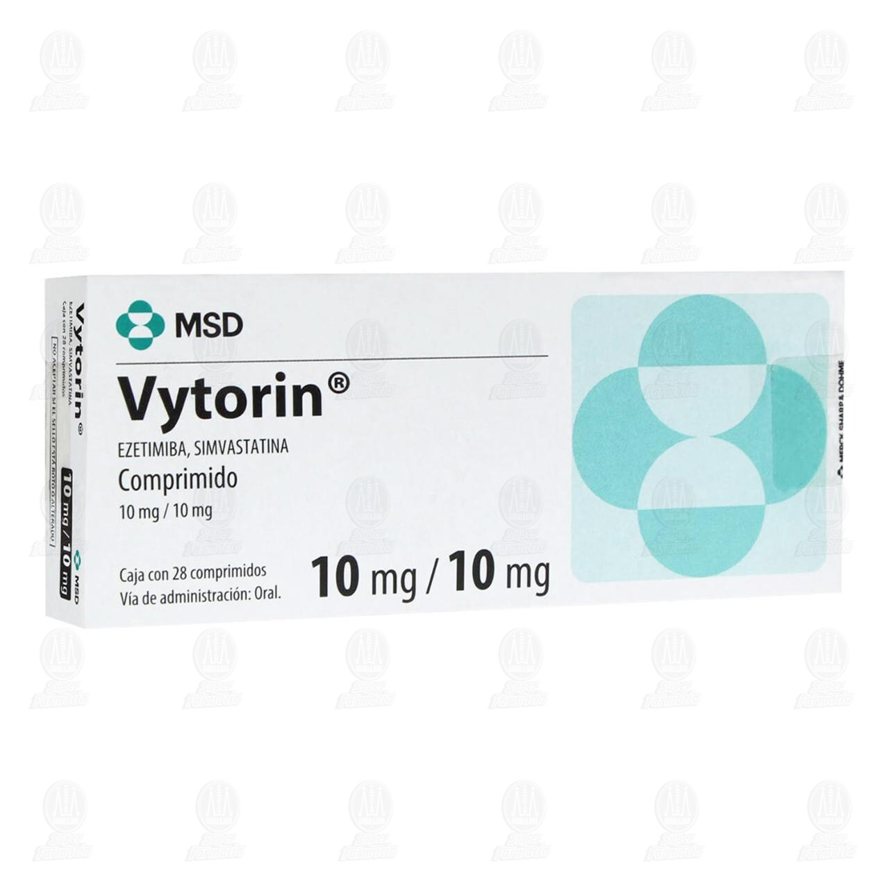 Vytorin 10mg/10mg, 28 Comprimidos. image number 0