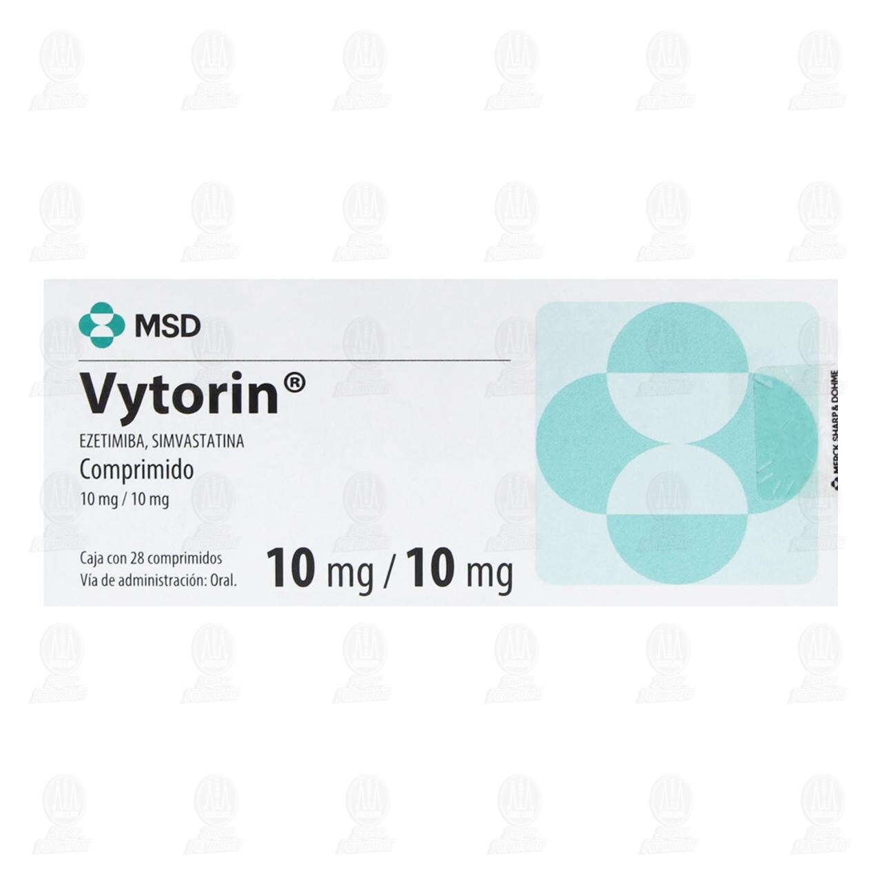Vytorin 10mg/10mg, 28 Comprimidos. image number 1