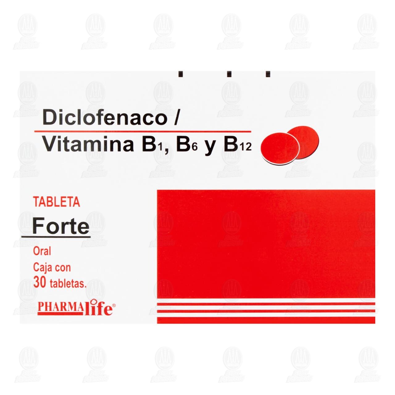 Diclofenaco Forte, 30 Tabletas Pharmalife. image number 1
