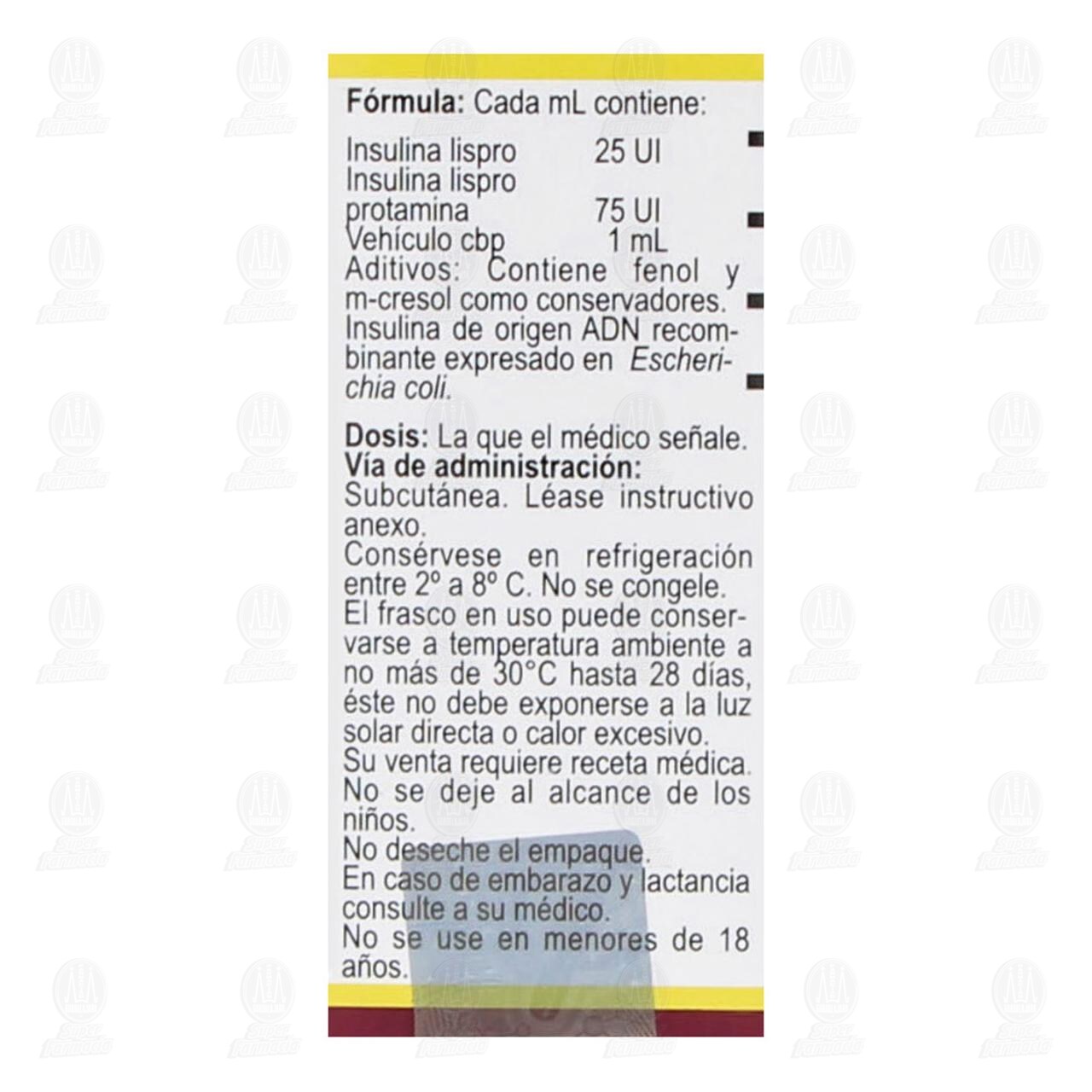 Humalog Mix 25 100UI/ml Suspensi&oacute;n Inyectable &Aacute;mpula, 10 ml. image number 2