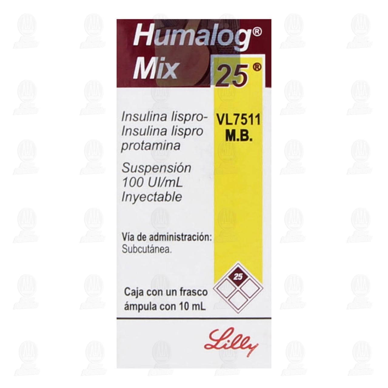 Humalog Mix 25 100UI/ml Suspensi&oacute;n Inyectable &Aacute;mpula, 10 ml. image number 1