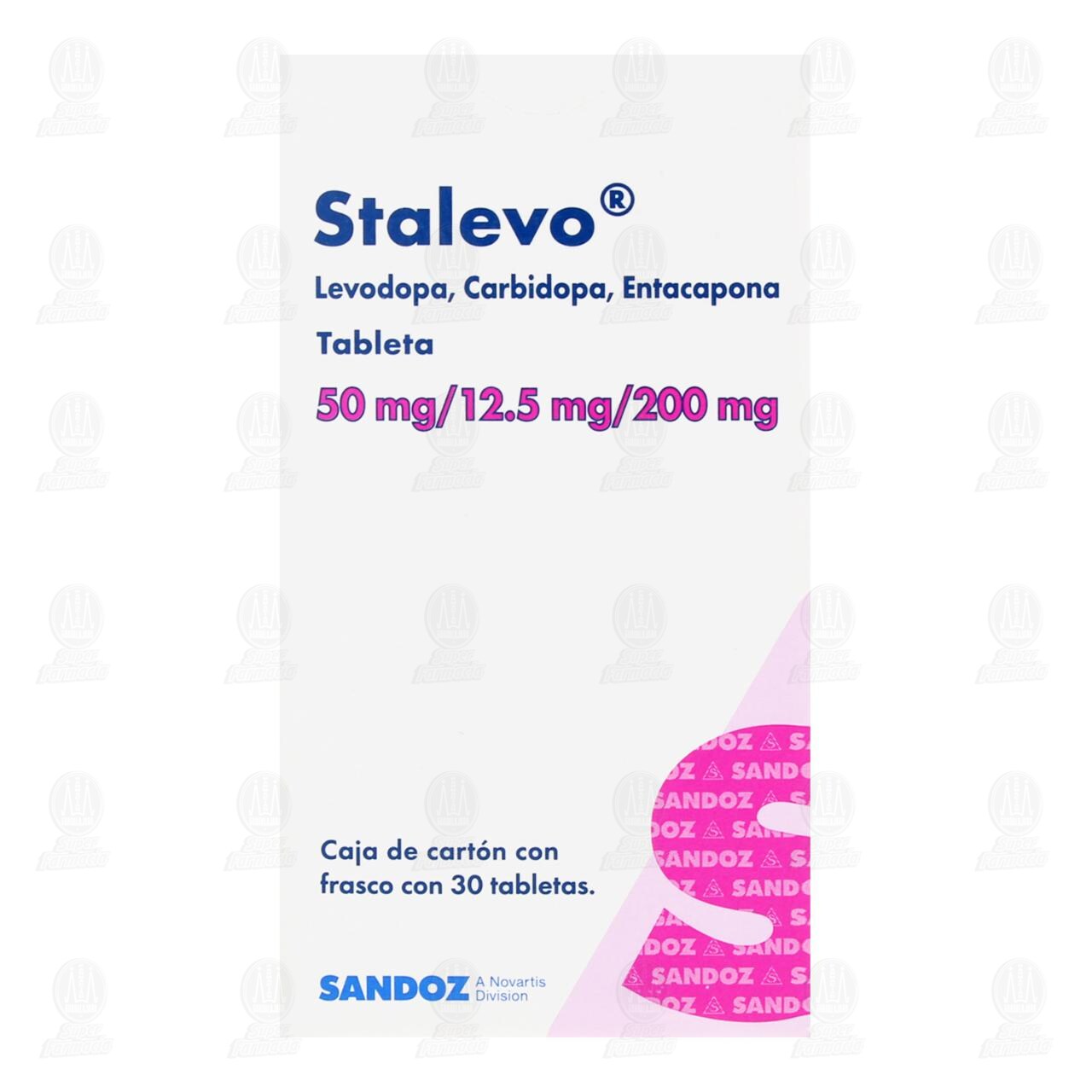 Stalevo 50/12.5/200mg, 30 Tabletas. image number 1