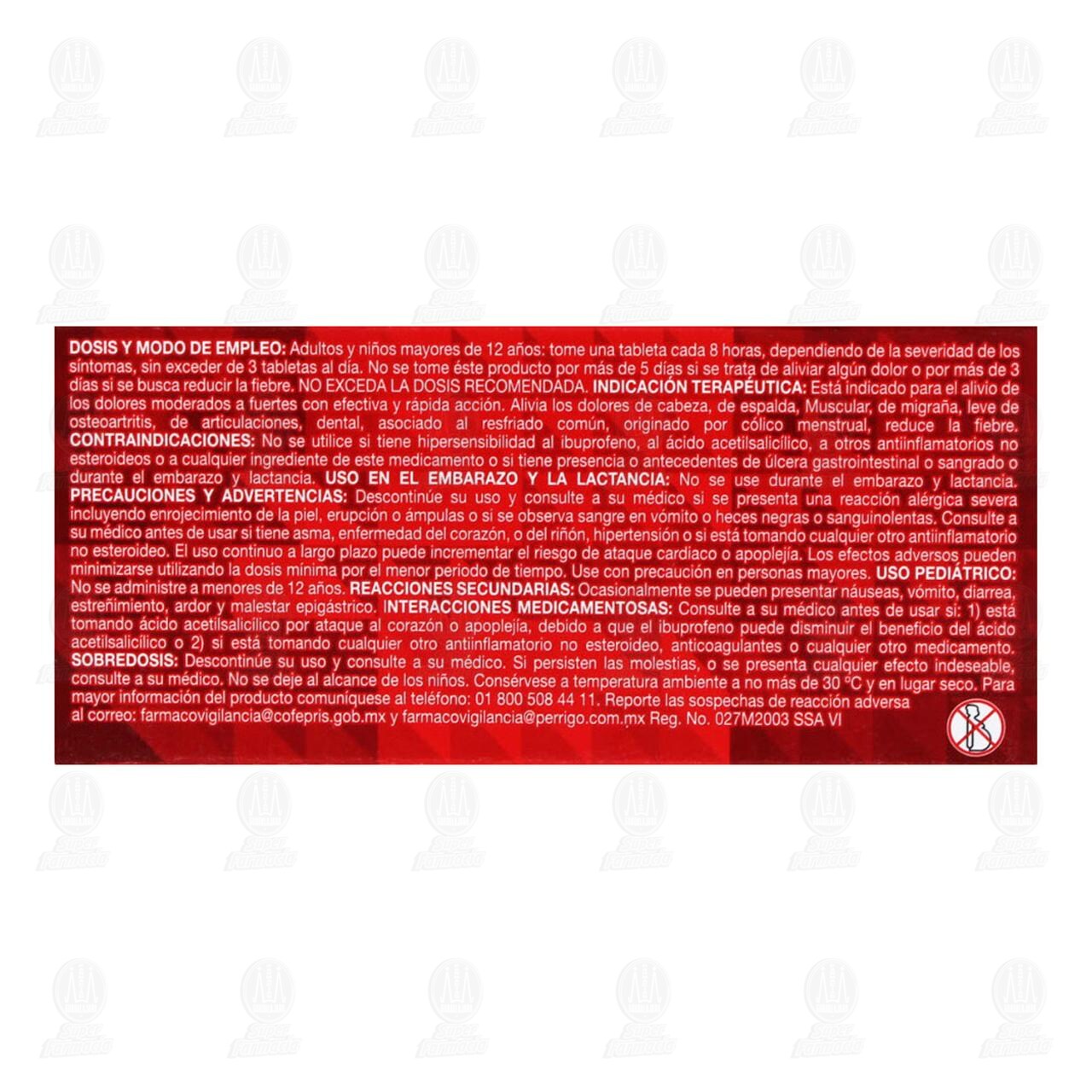 Ibuprofeno 400 mg, 20 Tabletas Pharmalife. image number 2