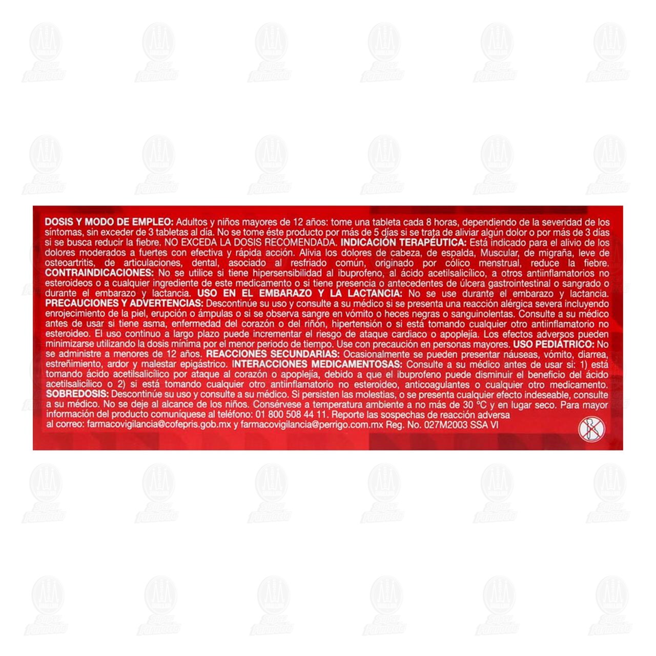 Ibuprofeno 400 mg, 10 Tabletas Pharmalife. image number 2
