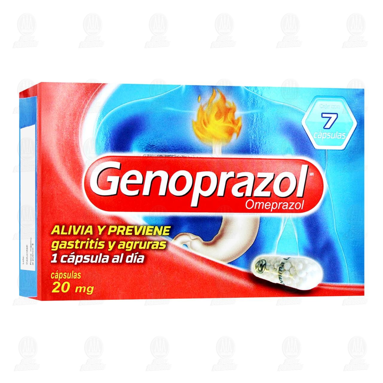 Genoprazol 20 mg, 7 C&aacute;psulas.