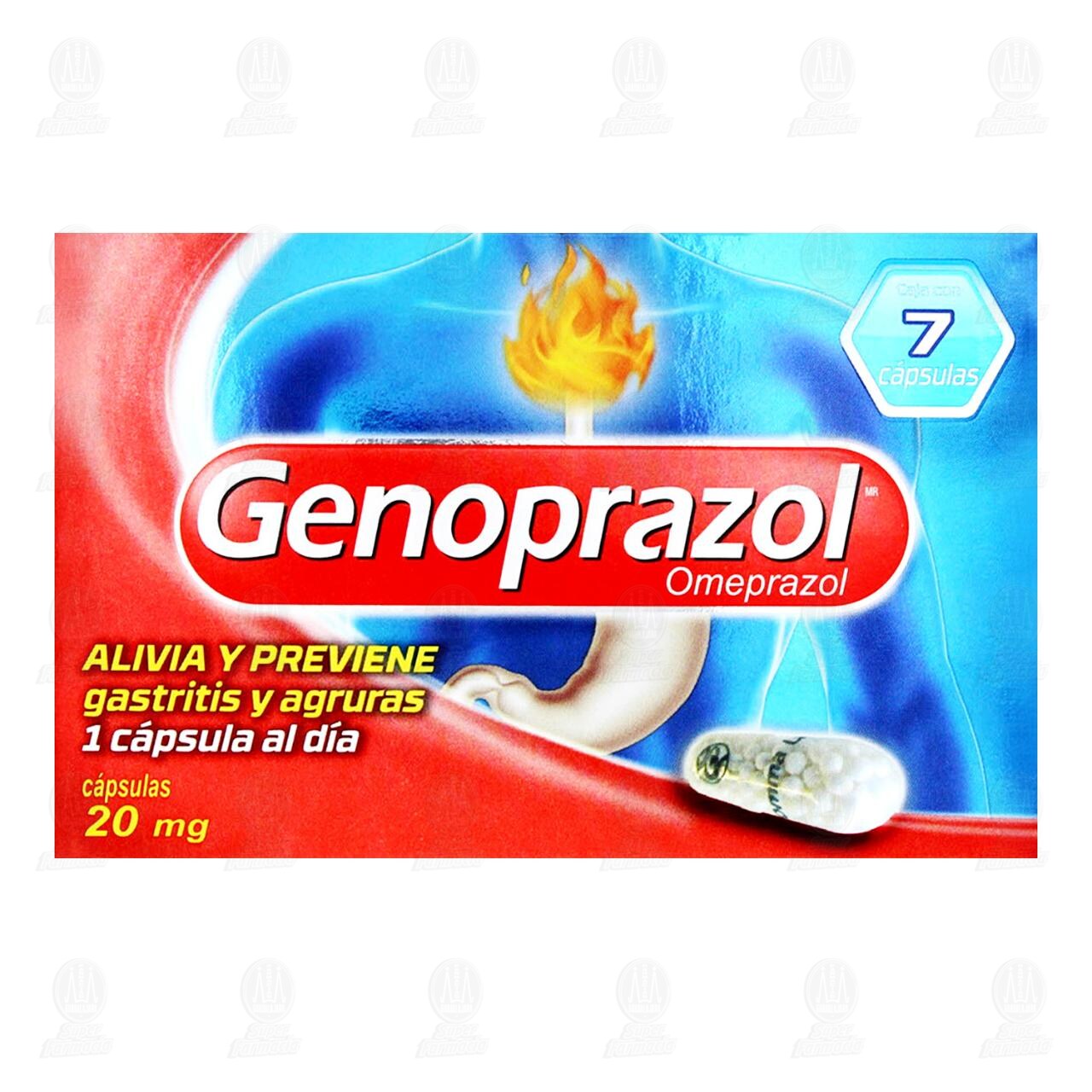 Genoprazol 20 mg, 7 C&aacute;psulas. image number 1