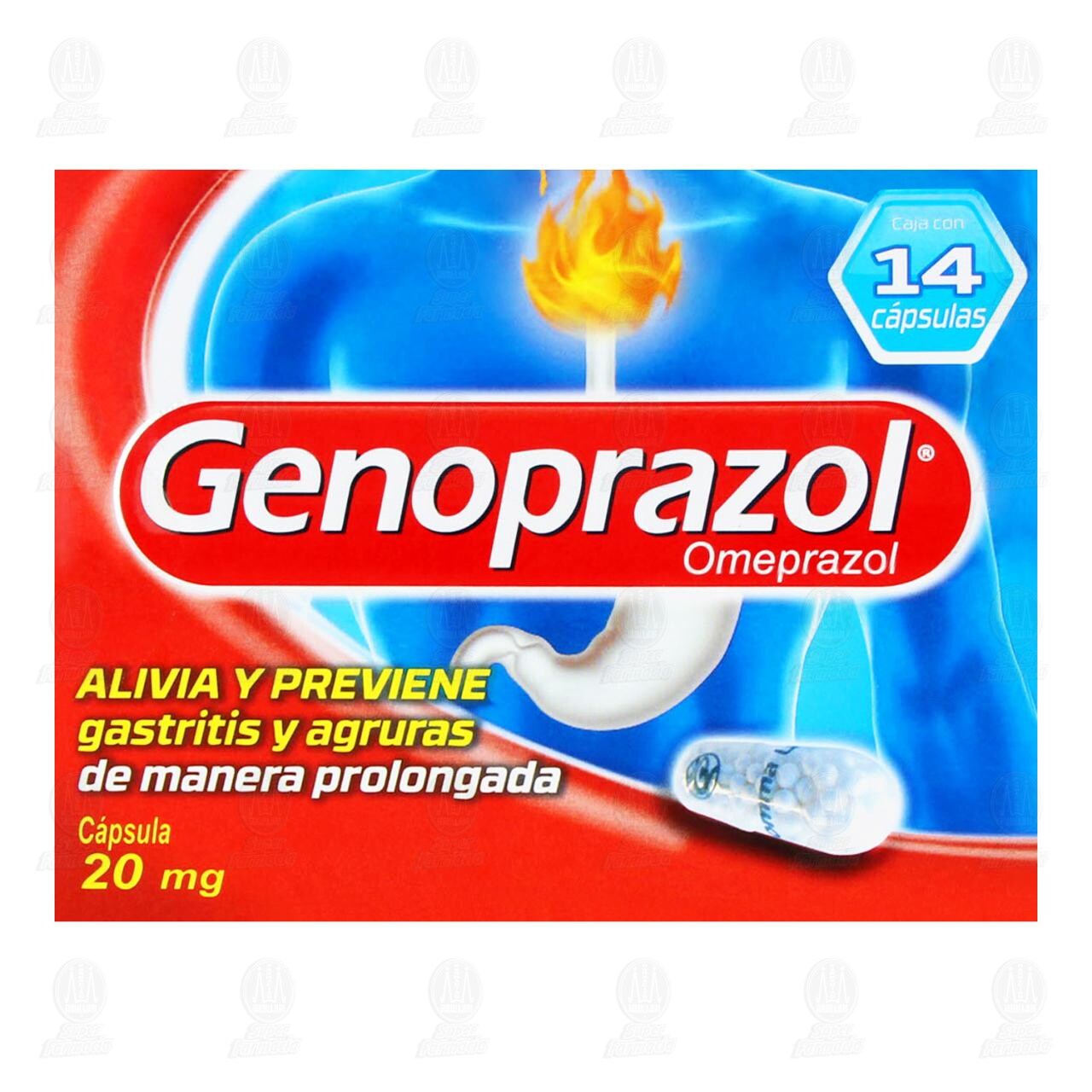 Genoprazol 20 mg, 14 c&aacute;psulas. image number 1