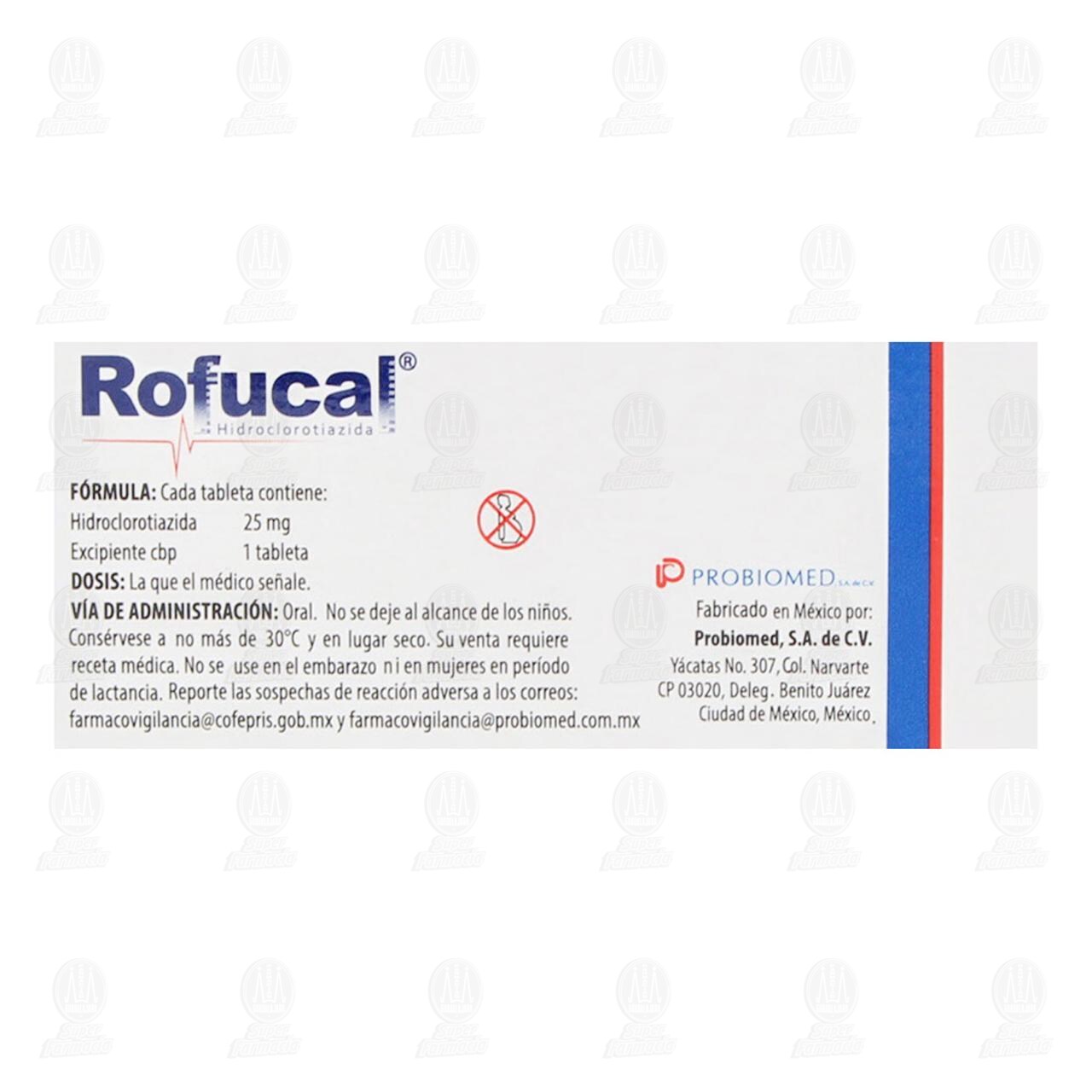Rofucal 25 mg, 30 Tabletas. image number 2