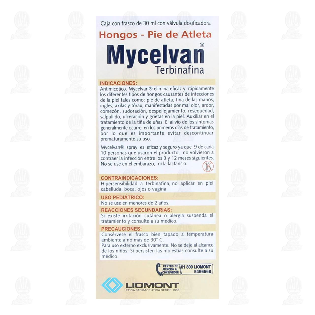 Mycelvan 1% Soluci&oacute;n Spray, 30 ml. image number 2