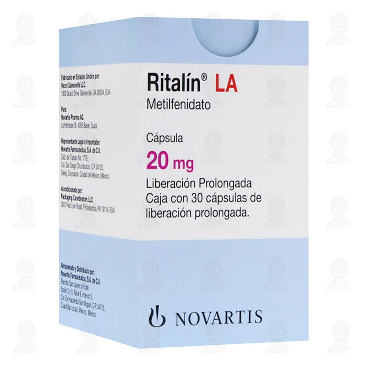 Rital&iacute;n LA 20 mg, 30 C&aacute;psulas. image number 0