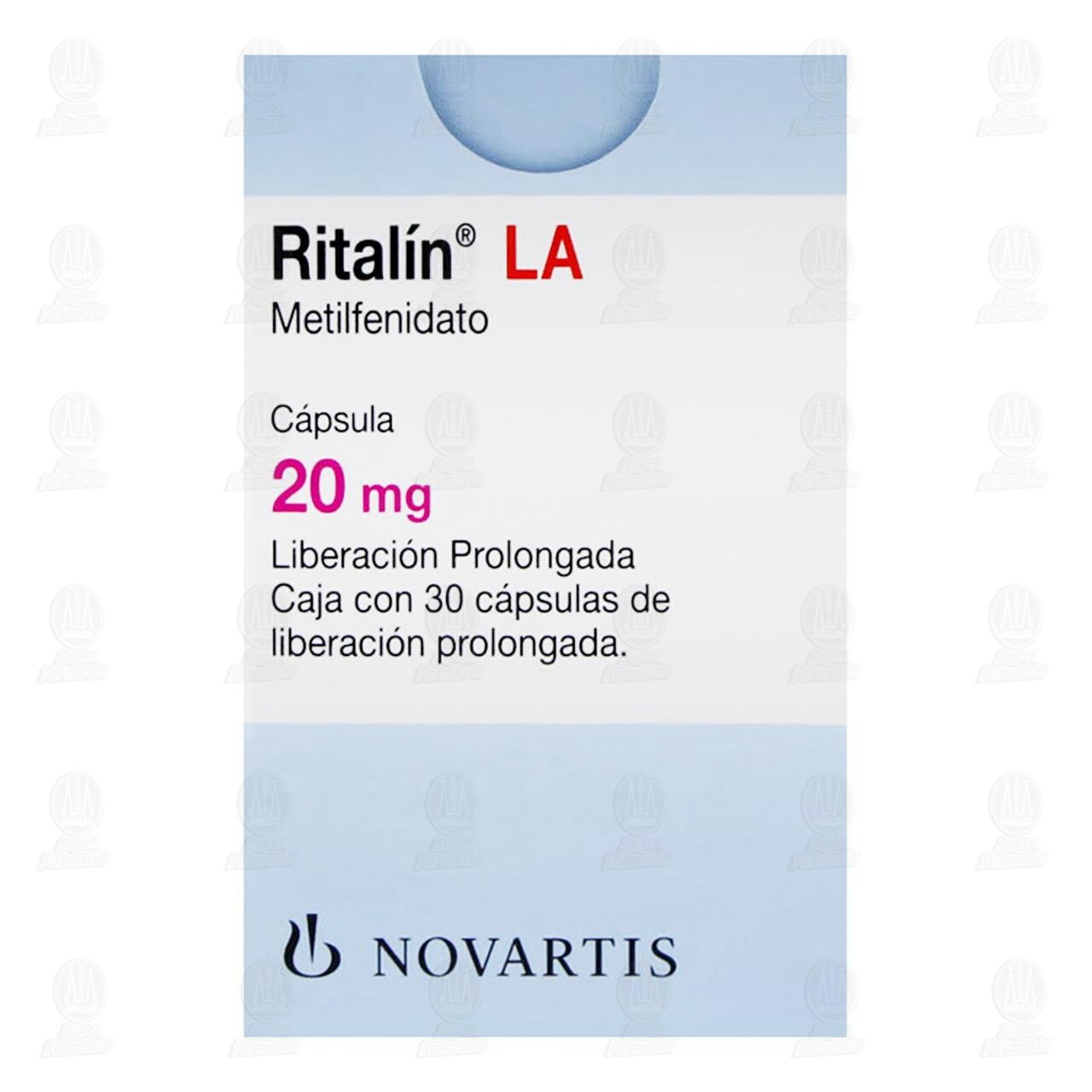 Rital&iacute;n LA 20 mg, 30 C&aacute;psulas. image number 1