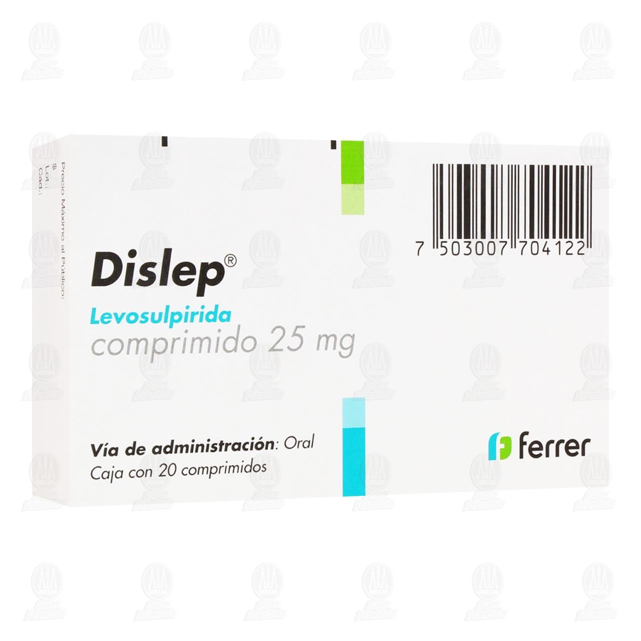 Dislep 25 mg, 20 Comprimidos. image number 0