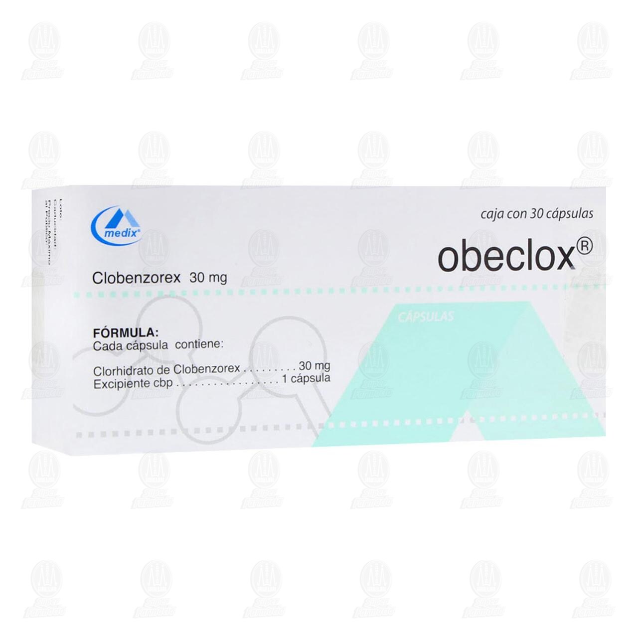 Obeclox 30 mg, 30 C&aacute;psulas. image number 0