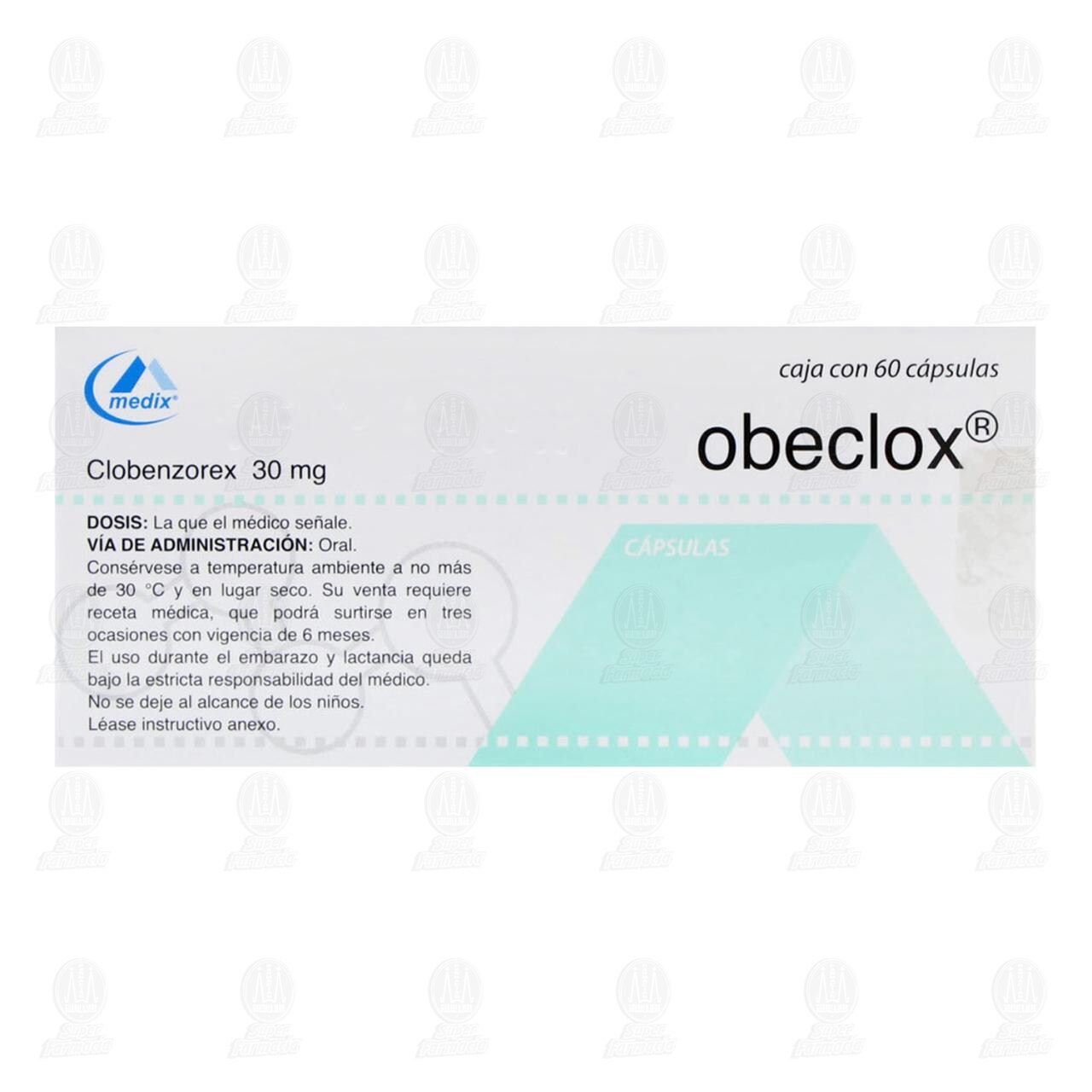 Obeclox 30 mg, 60 C&aacute;psulas. image number 2