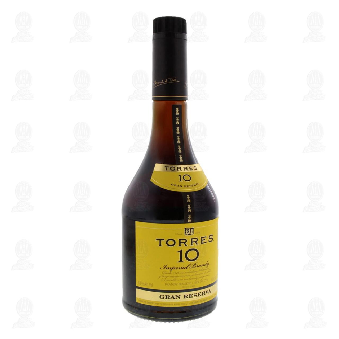 Imperial Brandy Torres 10 Gran Reserva 100% de Uva, 700 ml.