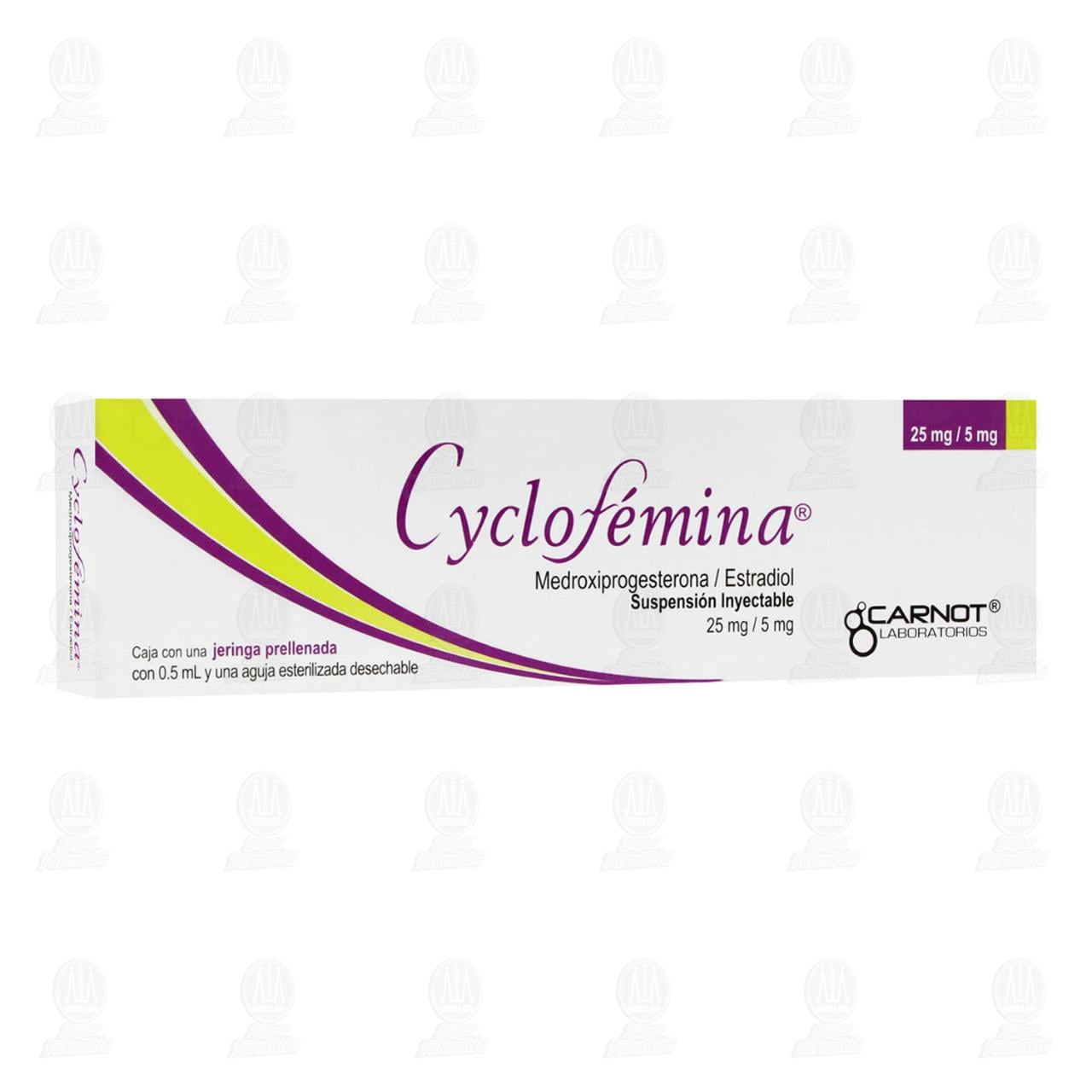 Cyclof&eacute;mina Suspensi&oacute;n Inyectable 25mg/5mg, Jeringa Prellenada 0.5 ml. image number 0