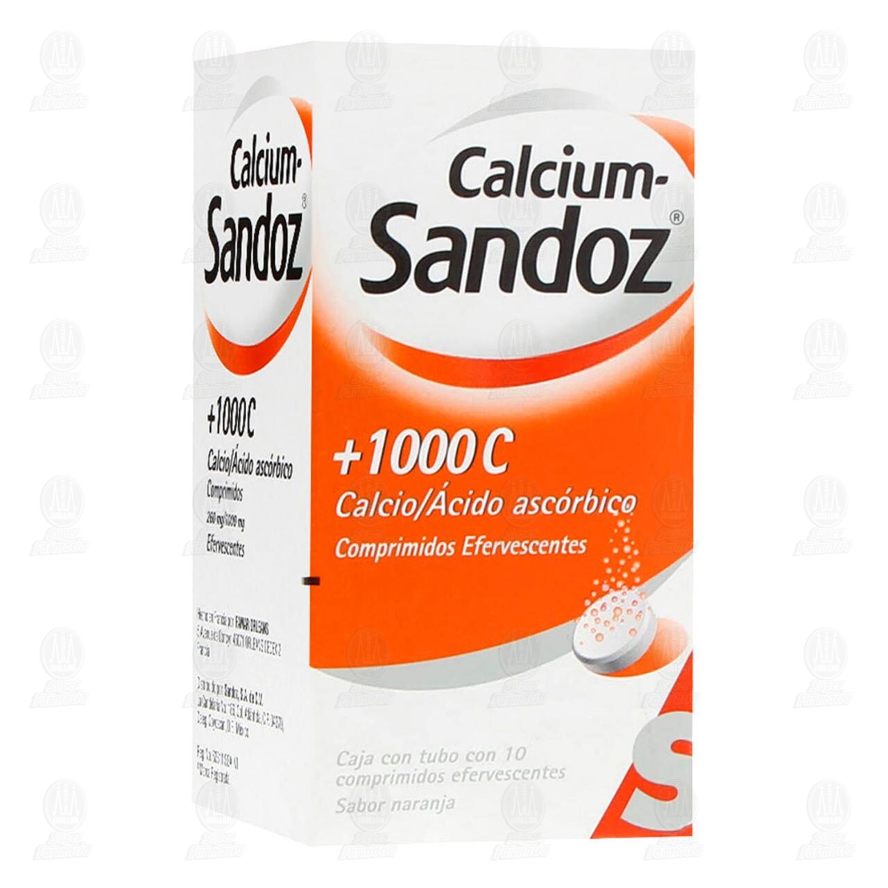 Calcium Sandoz + 1000 C, 10 Comprimidos.